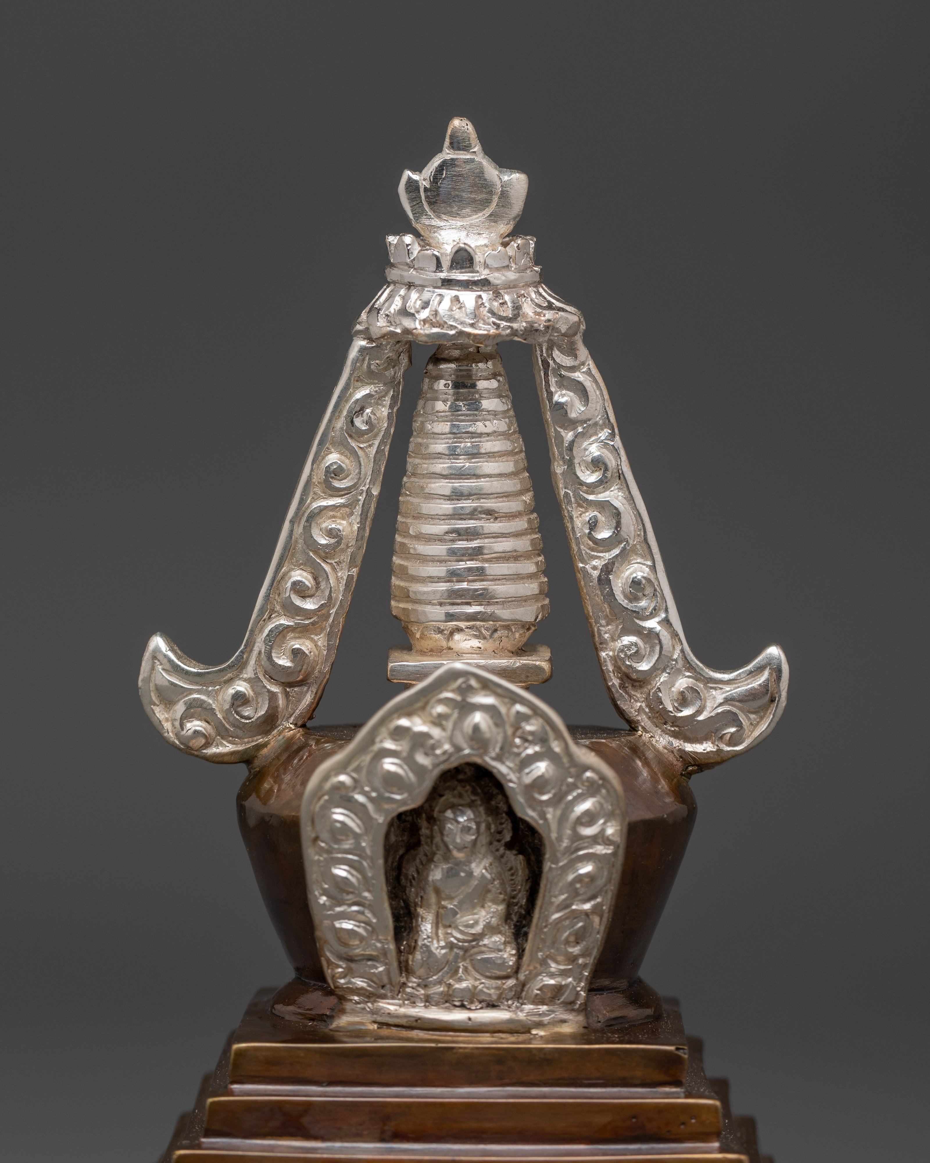 Tibetan Stupa Symbol of Enlightenment | Traditional Tibetan Stupa for Spiritual Altars