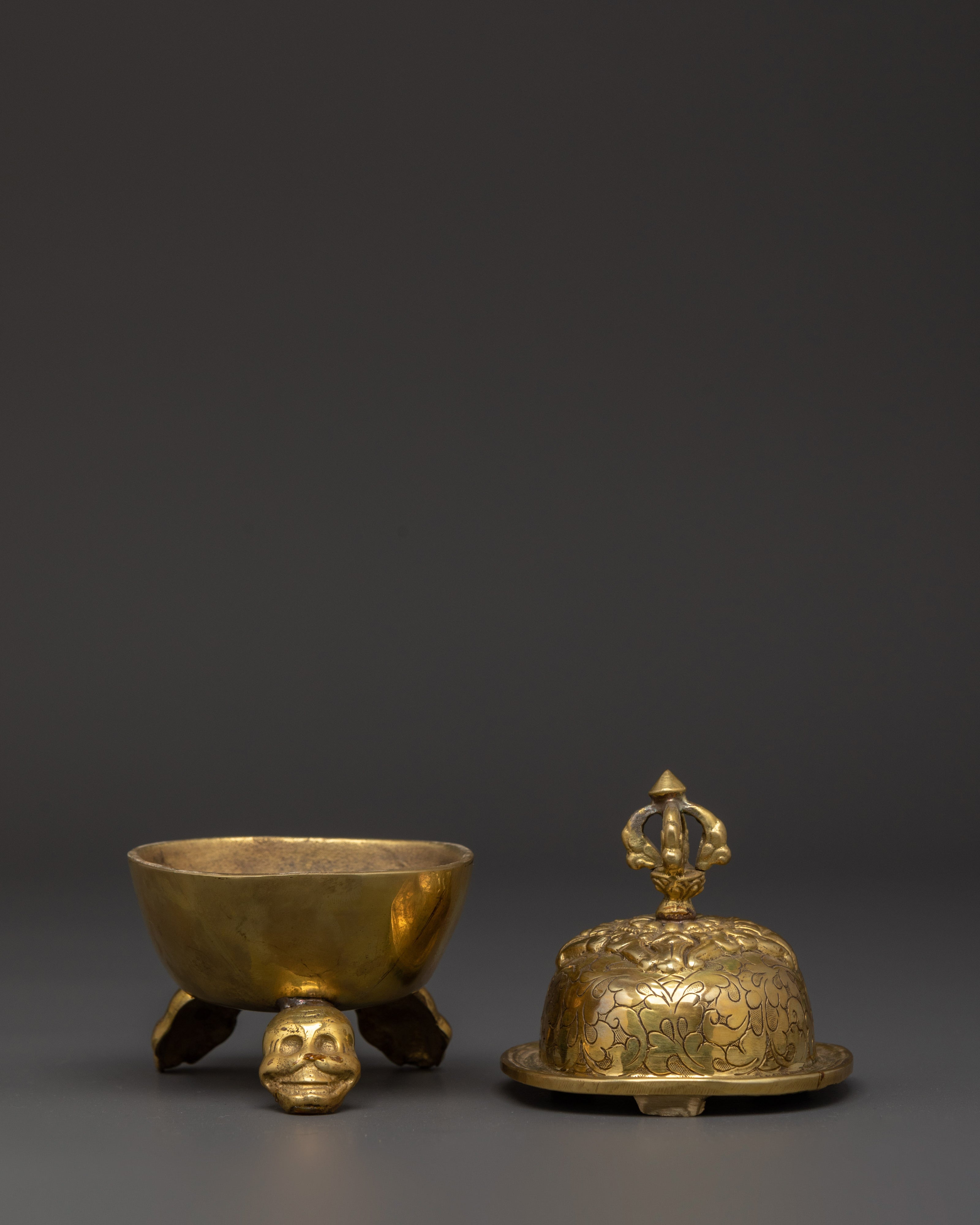 Handmade Kapala Ritual Skull Cup | Buddhist Tantric Offerings