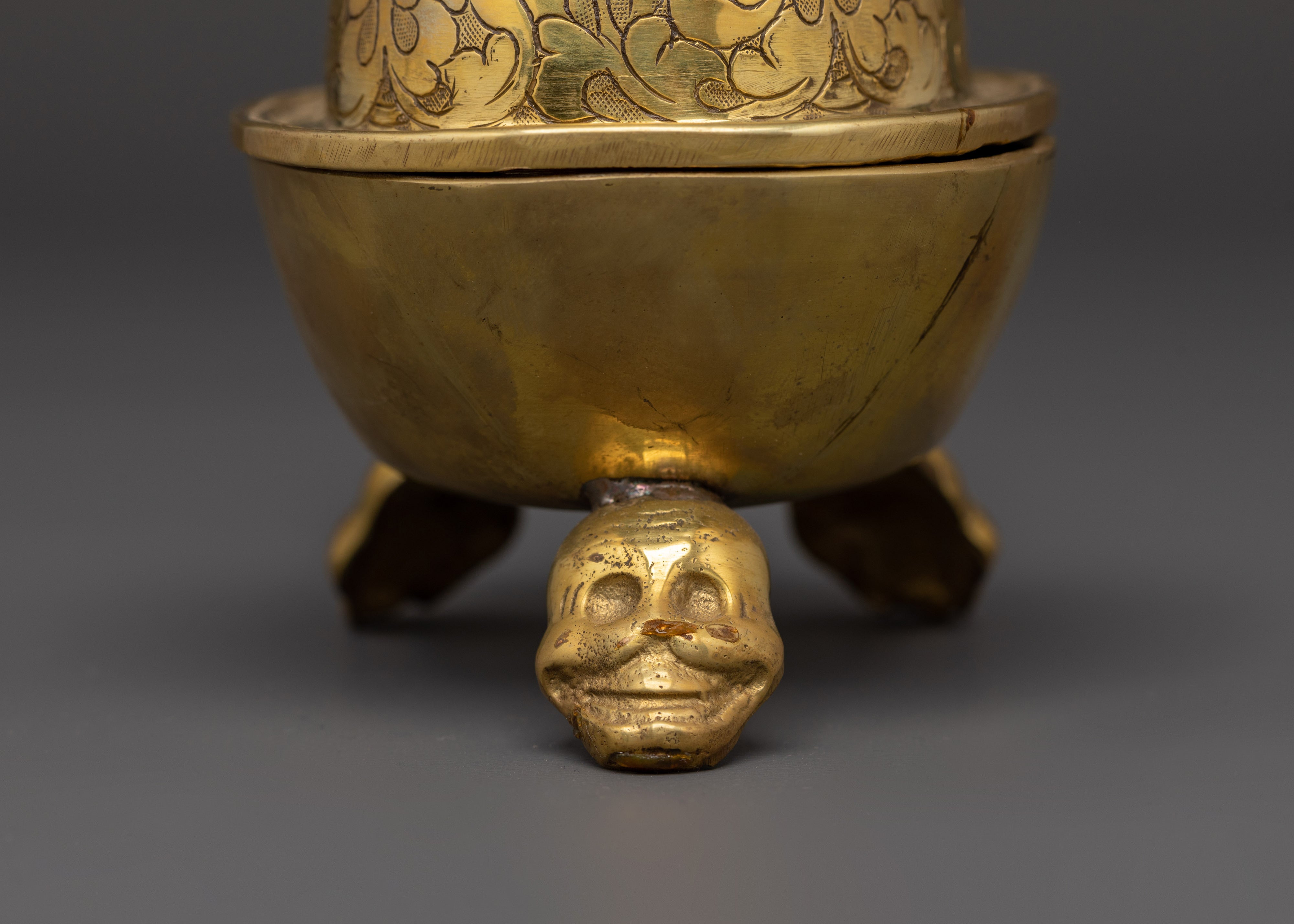 Handmade Kapala Ritual Skull Cup | Buddhist Tantric Offerings