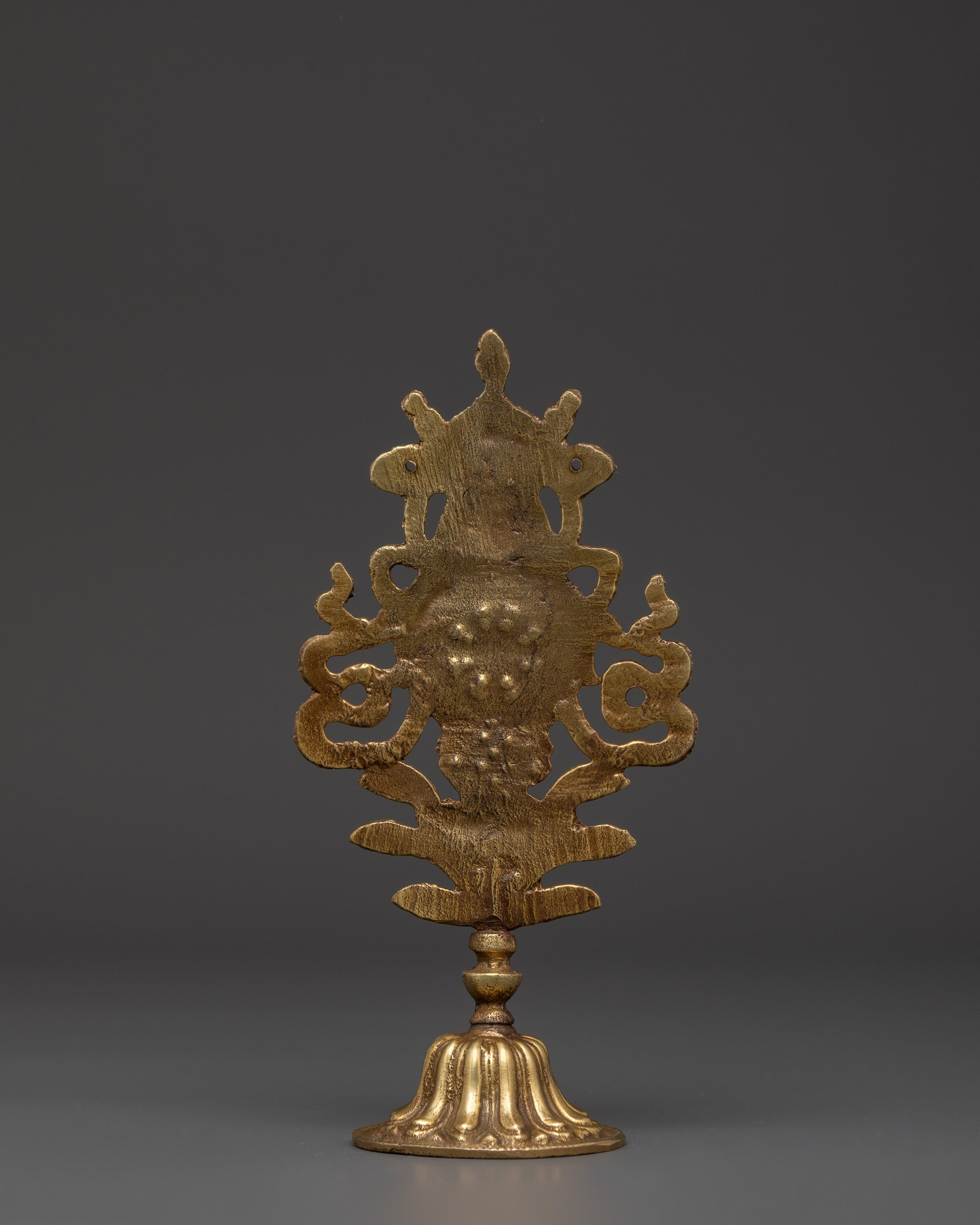 Auspicious Symbol Spiritual Brass Artwork | Tibetan Buddhist Sacred Decor