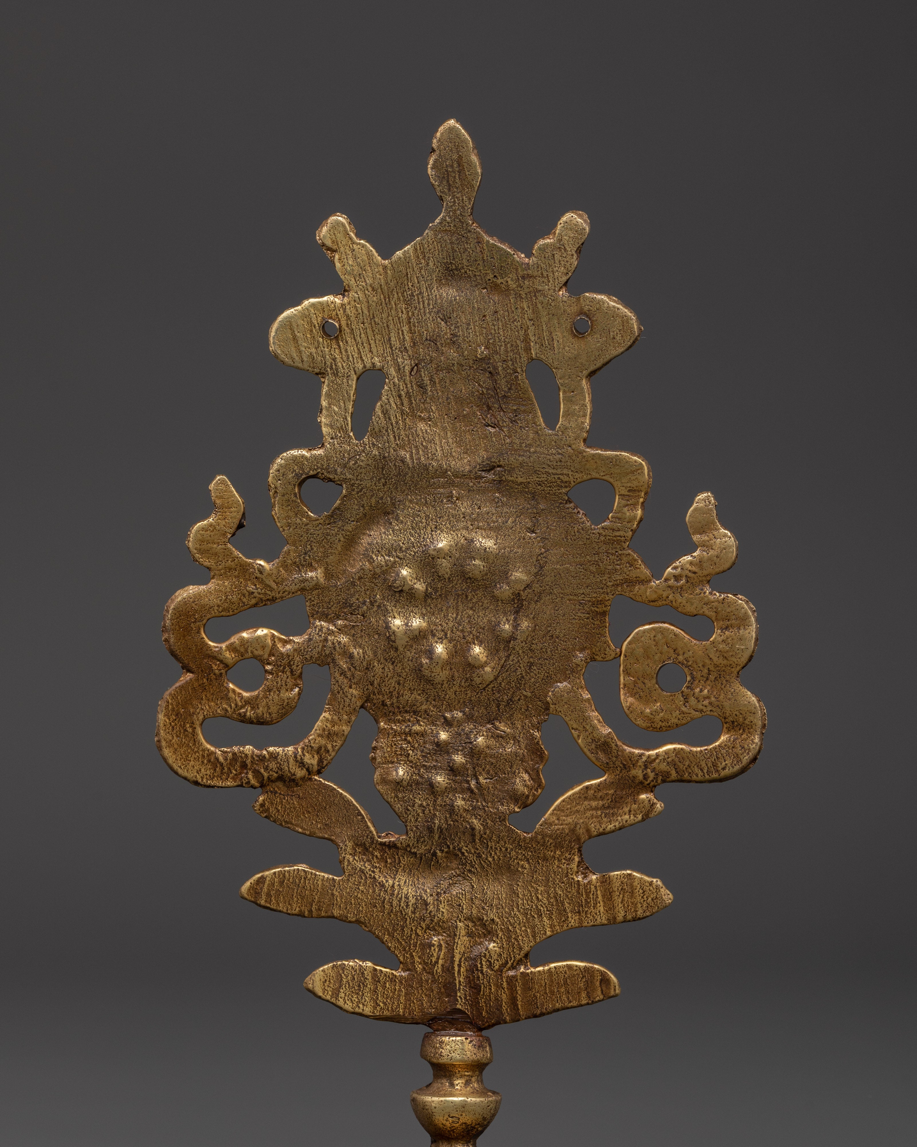 Auspicious Symbol Spiritual Brass Artwork | Tibetan Buddhist Sacred Decor