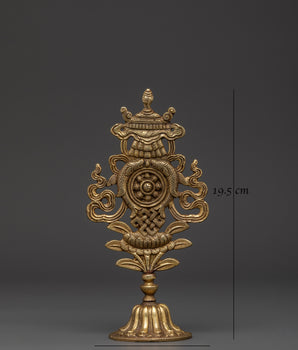 Auspicious Symbol Spiritual Brass Artwork | Tibetan Buddhist Sacred Decor