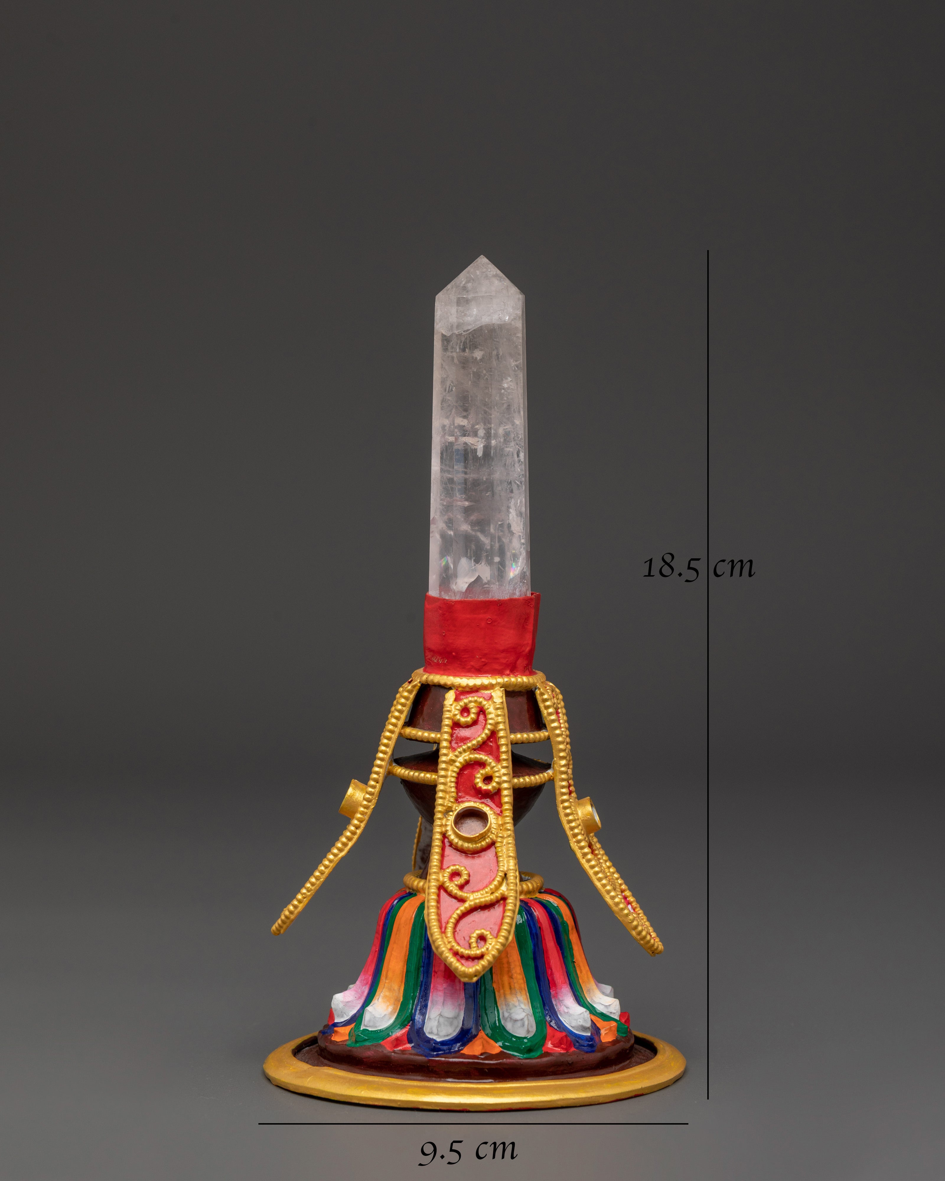 Ritual Crystal with Stand | Handcrafted Crystal Decor