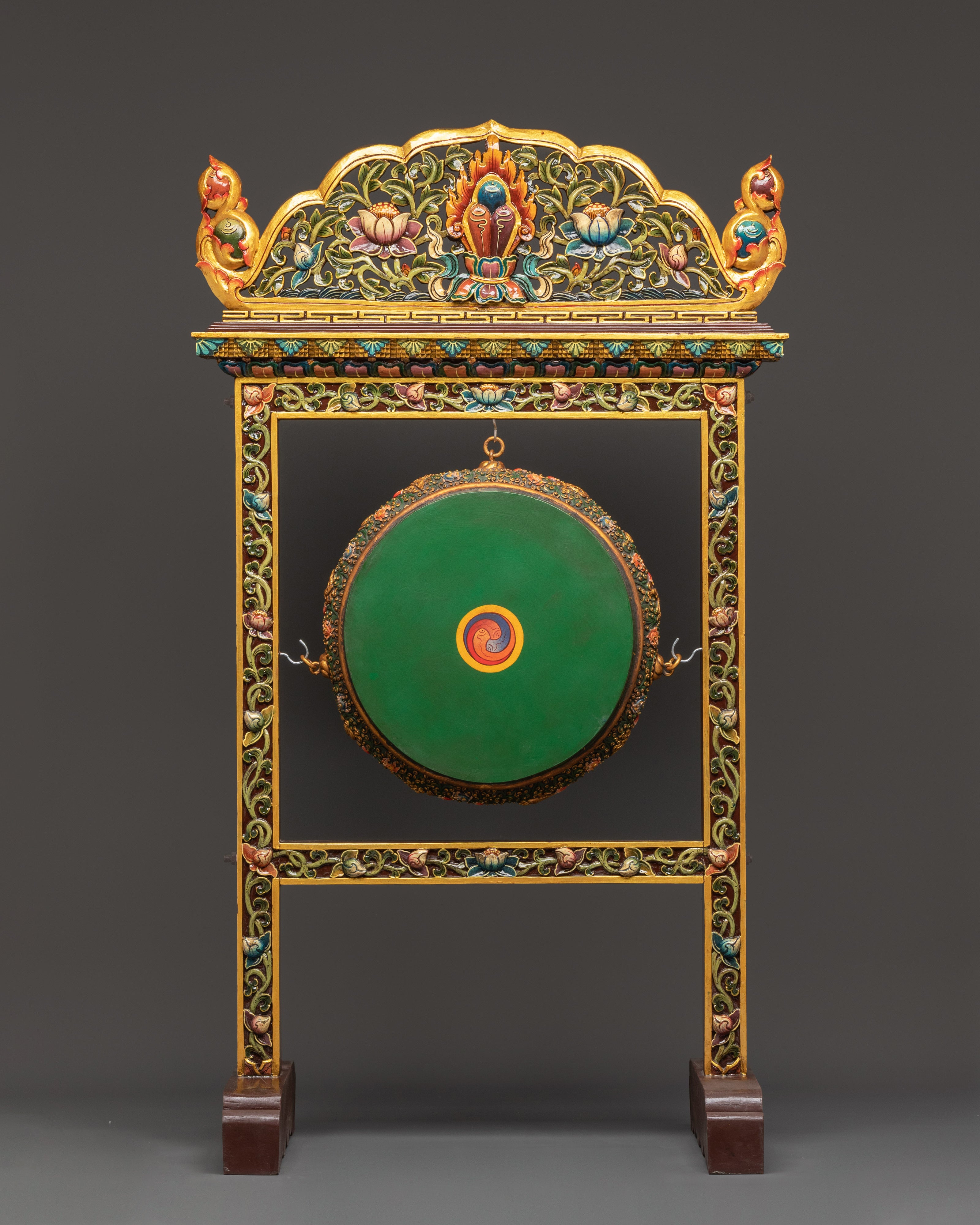 Handcrafted Tibetan Ritual Dhangro Drum | for Ceremonial & Sound Healing Use