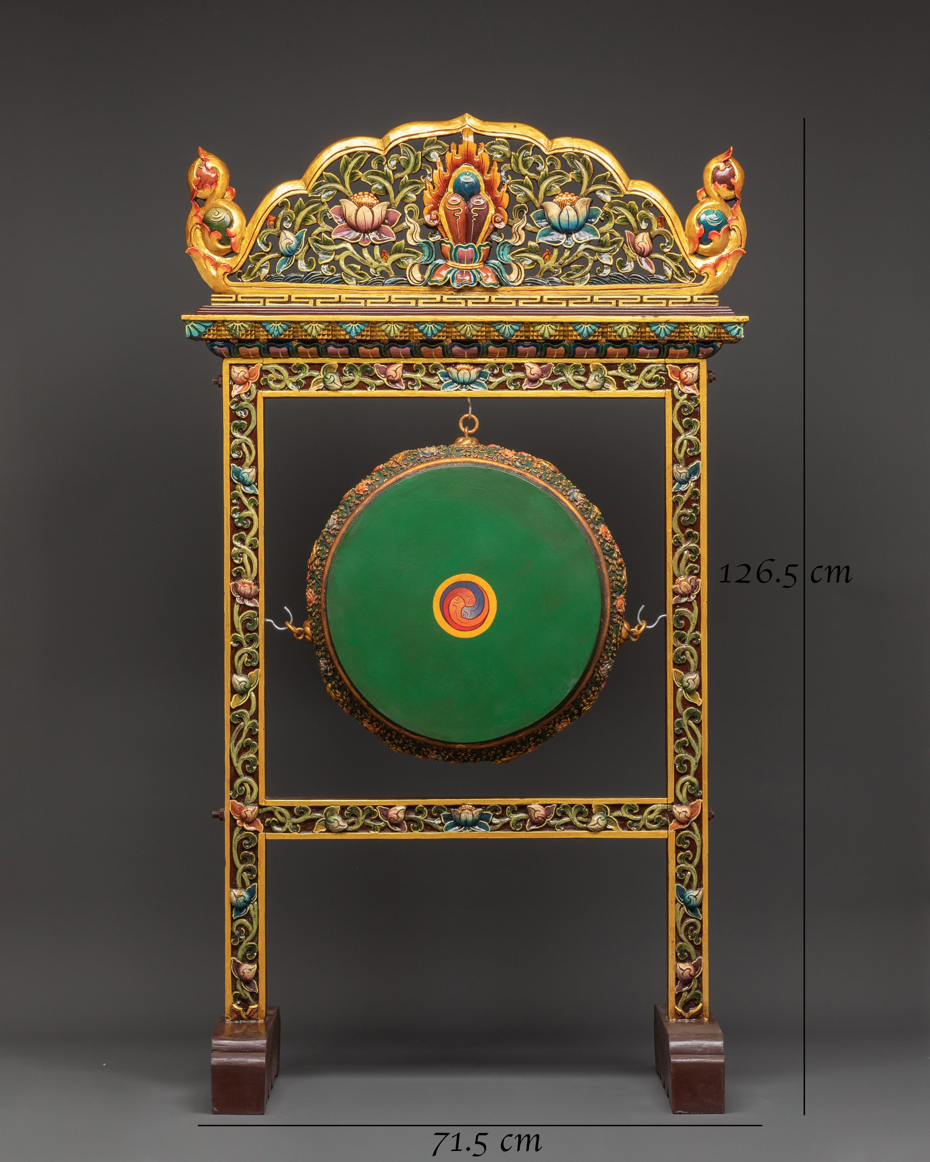 Handcrafted Tibetan Ritual Dhangro Drum | for Ceremonial & Sound Healing Use