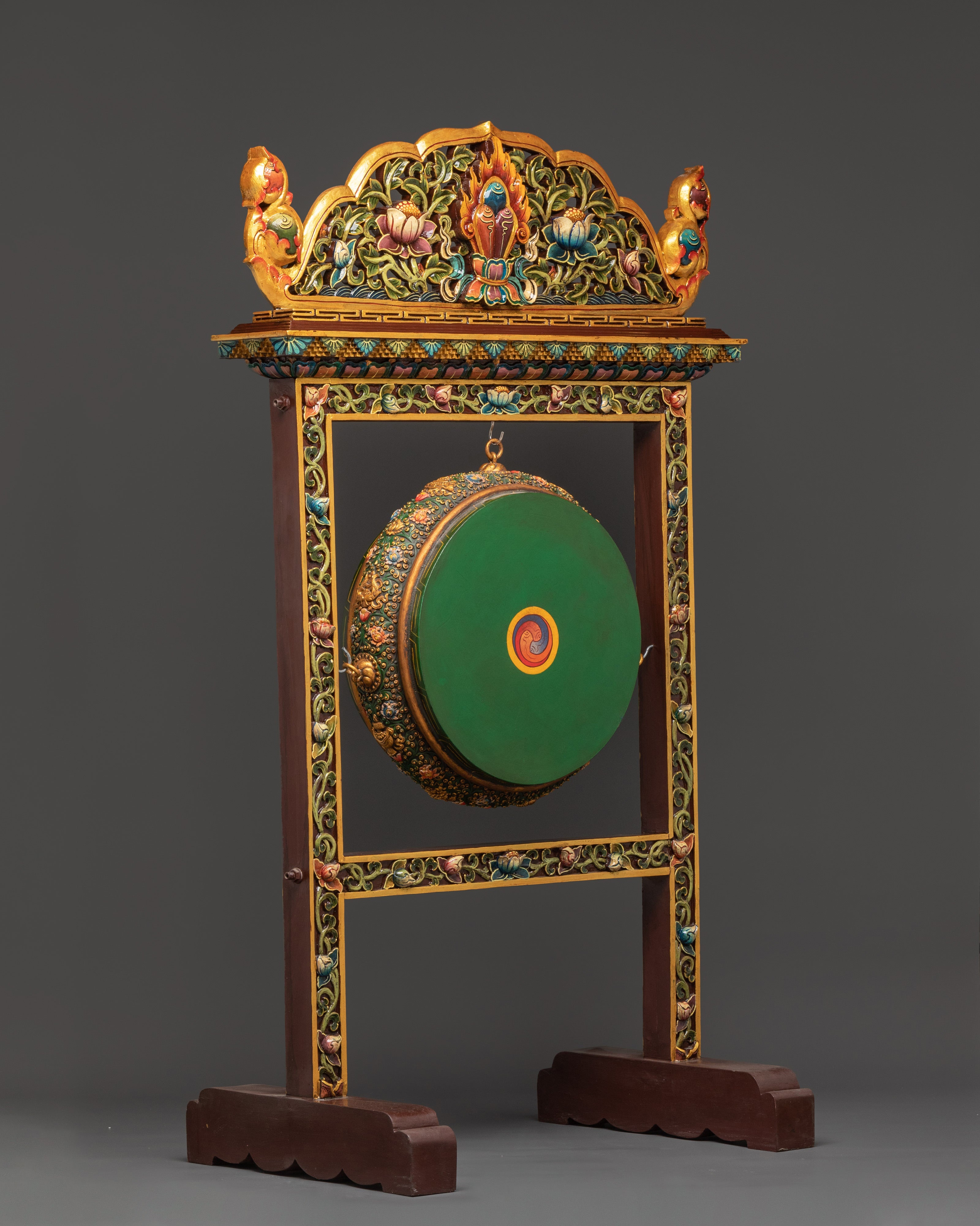 Handcrafted Tibetan Ritual Dhangro Drum | for Ceremonial & Sound Healing Use