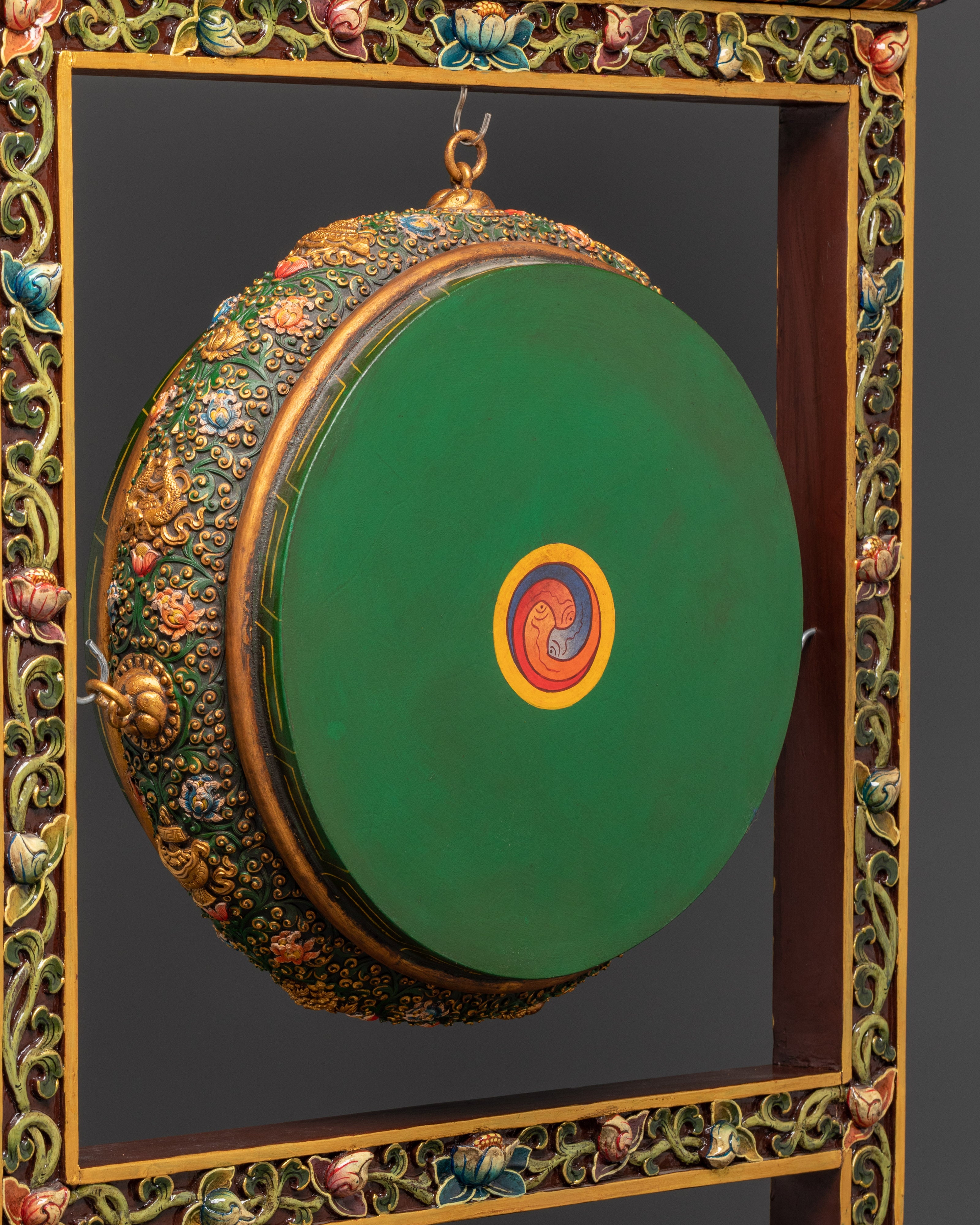 Handcrafted Tibetan Ritual Dhangro Drum | for Ceremonial & Sound Healing Use