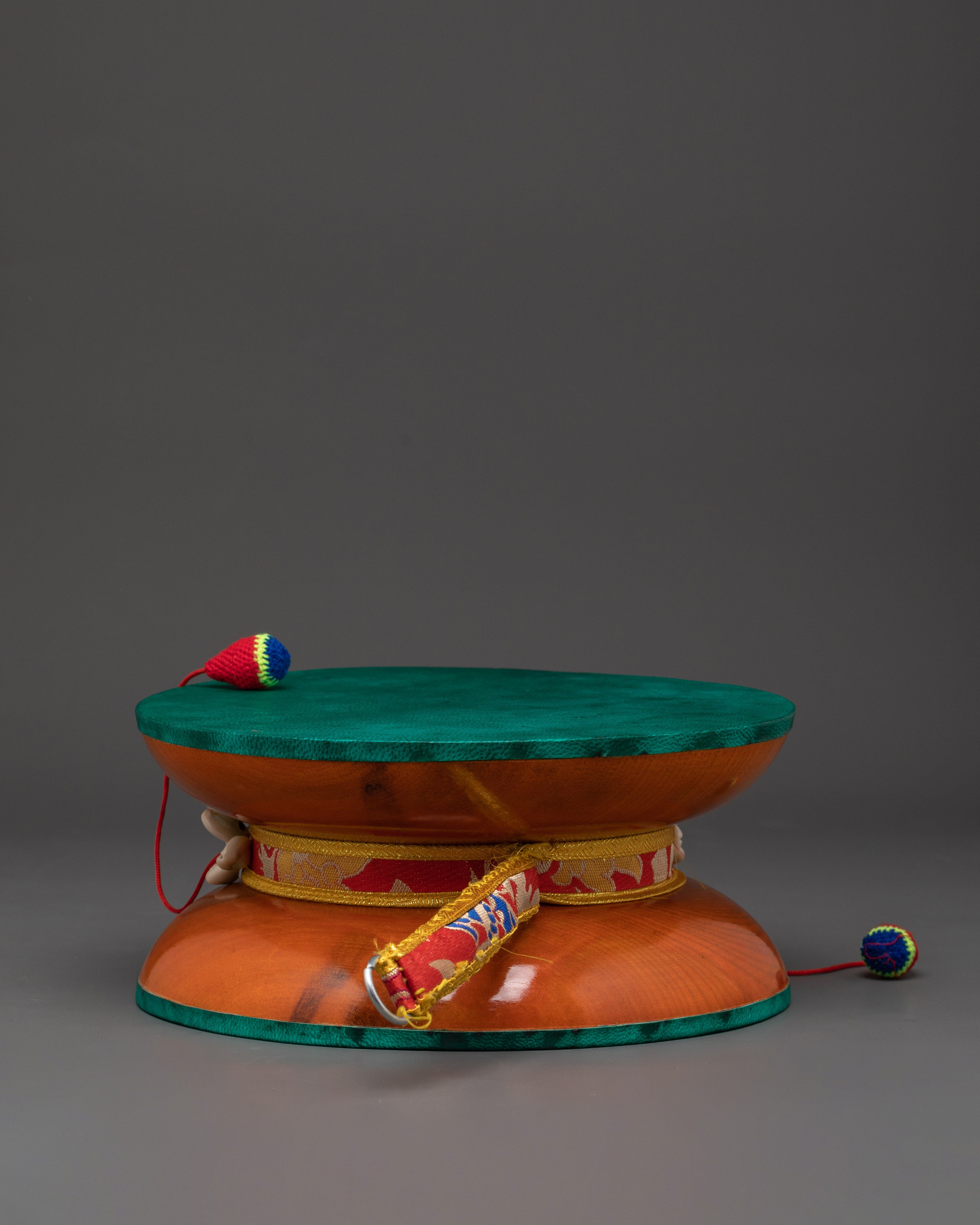 Wooden Ritual Damaru | Tibetan Sacred Drum for Rituals and Meditation
