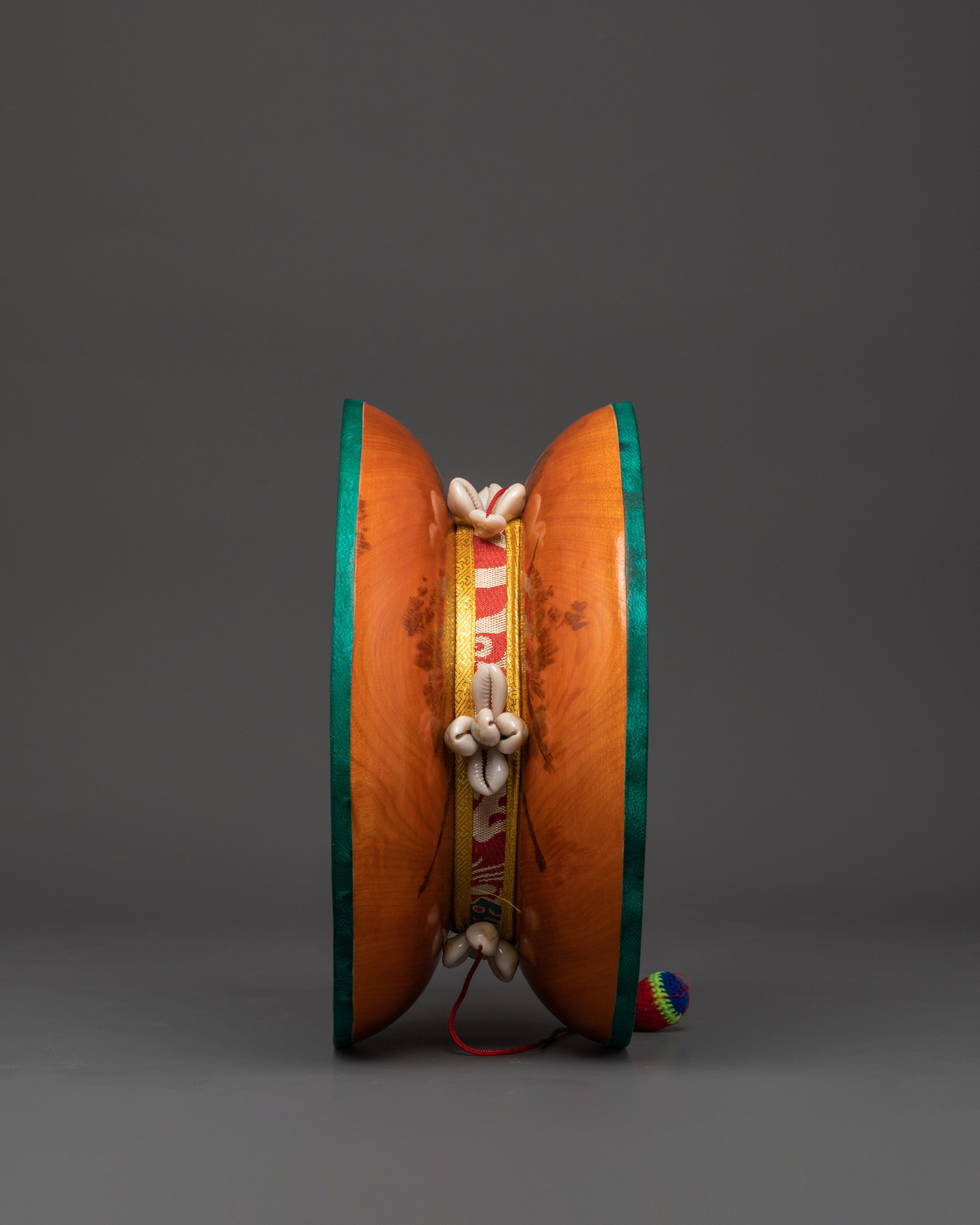 Wooden Ritual Damaru | Tibetan Sacred Drum for Rituals and Meditation