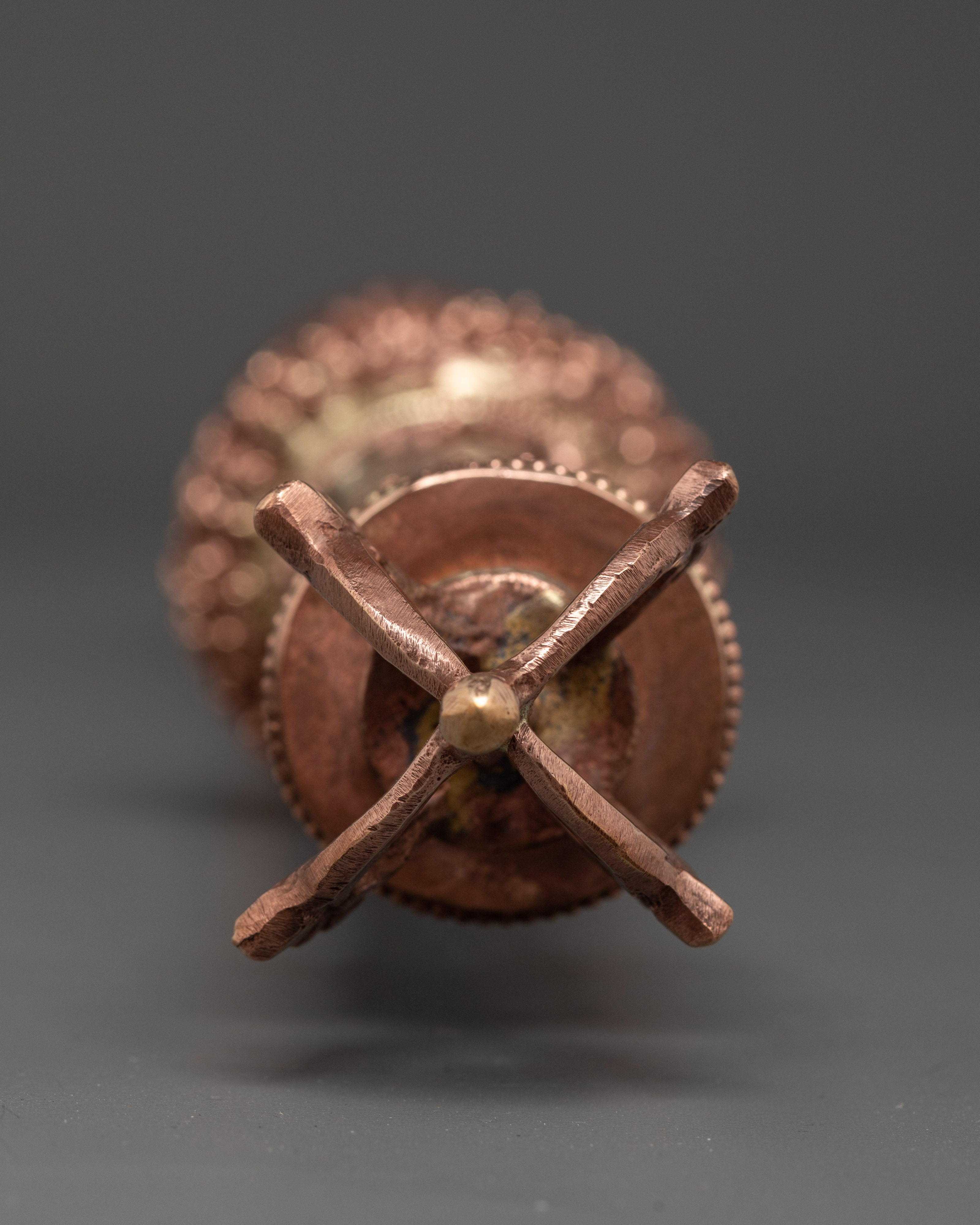 Handcrafted Tibetan Copper Incense Holder | for Meditation and Rituals