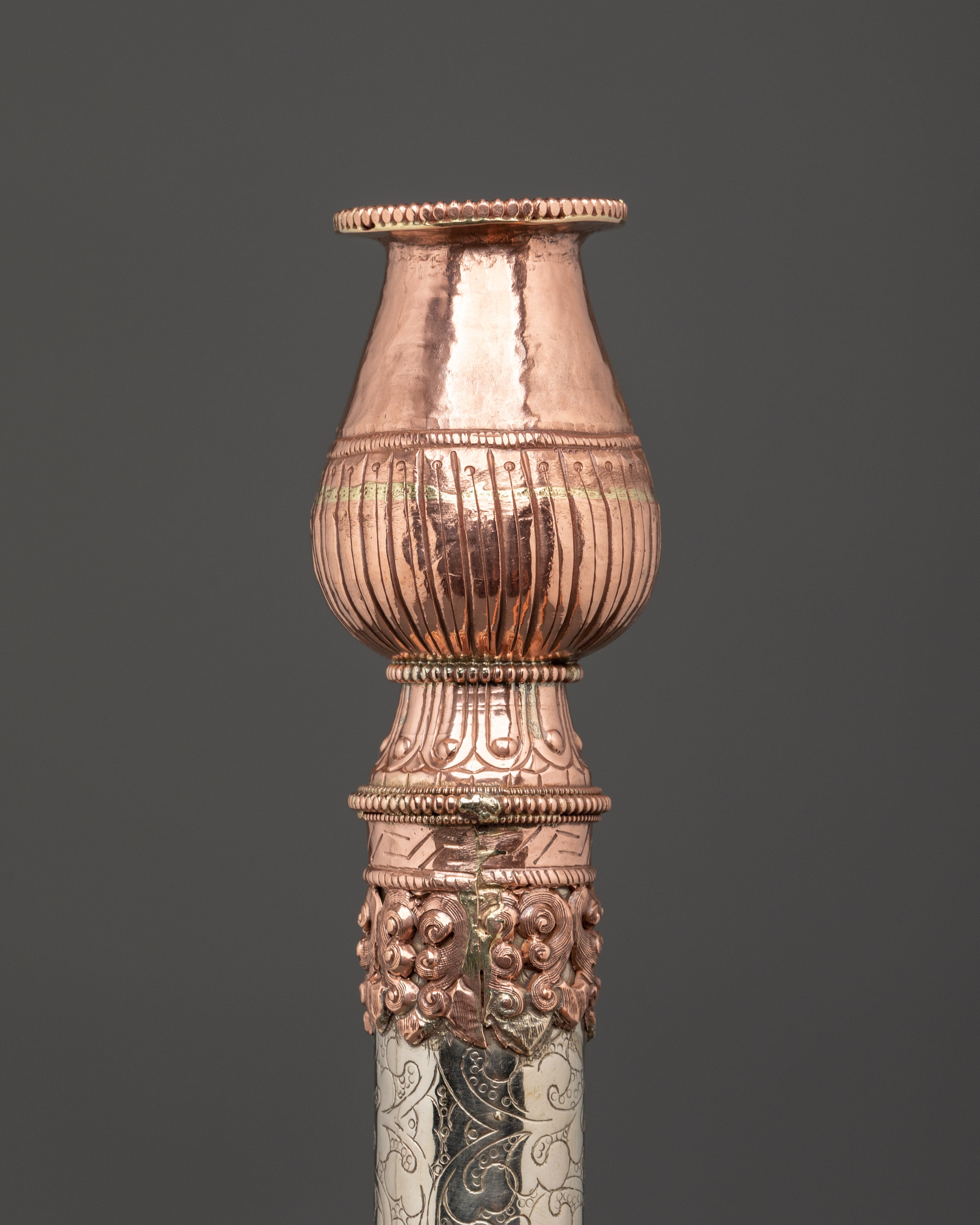 Handcrafted Tibetan Copper Incense Holder | for Meditation and Rituals
