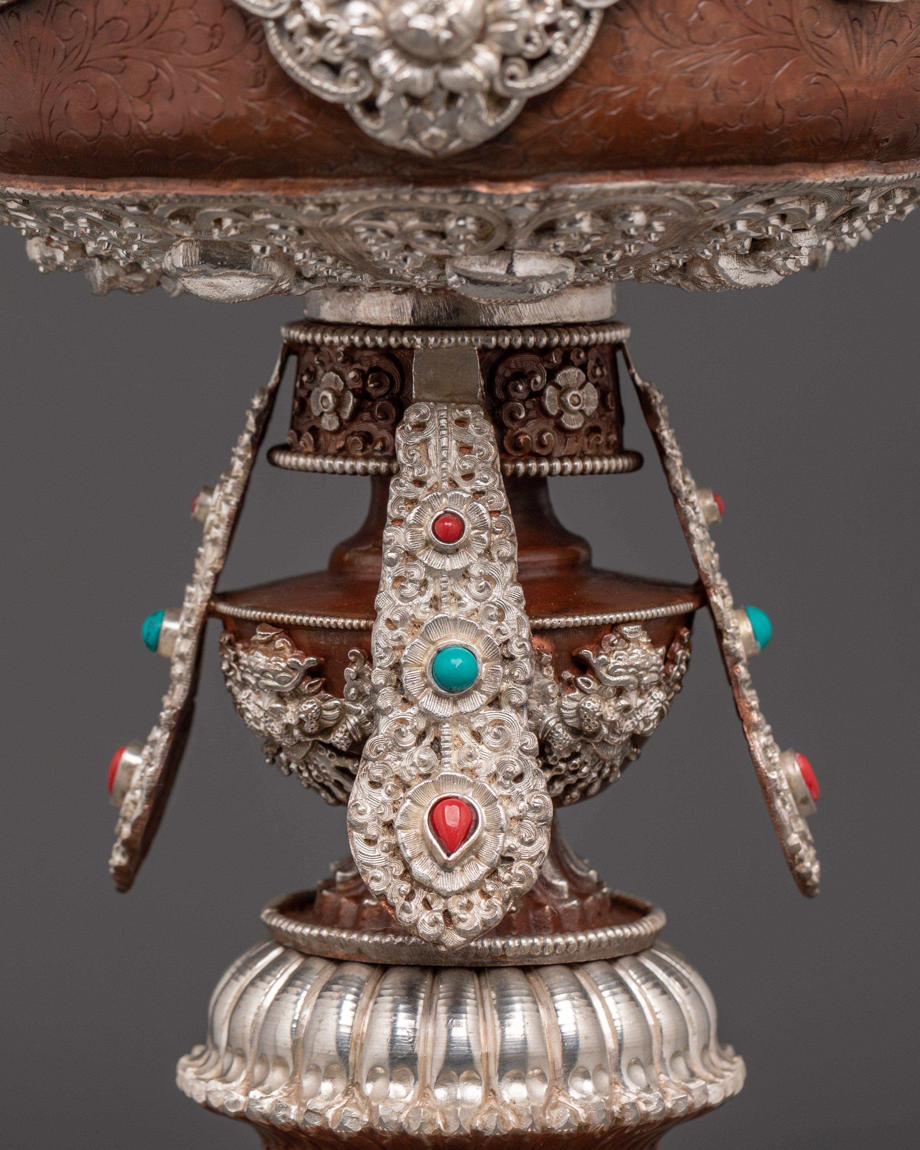 Religious Offering Butter Lamp Set | Handcrafted Tibetan Spiritual Altar Decor