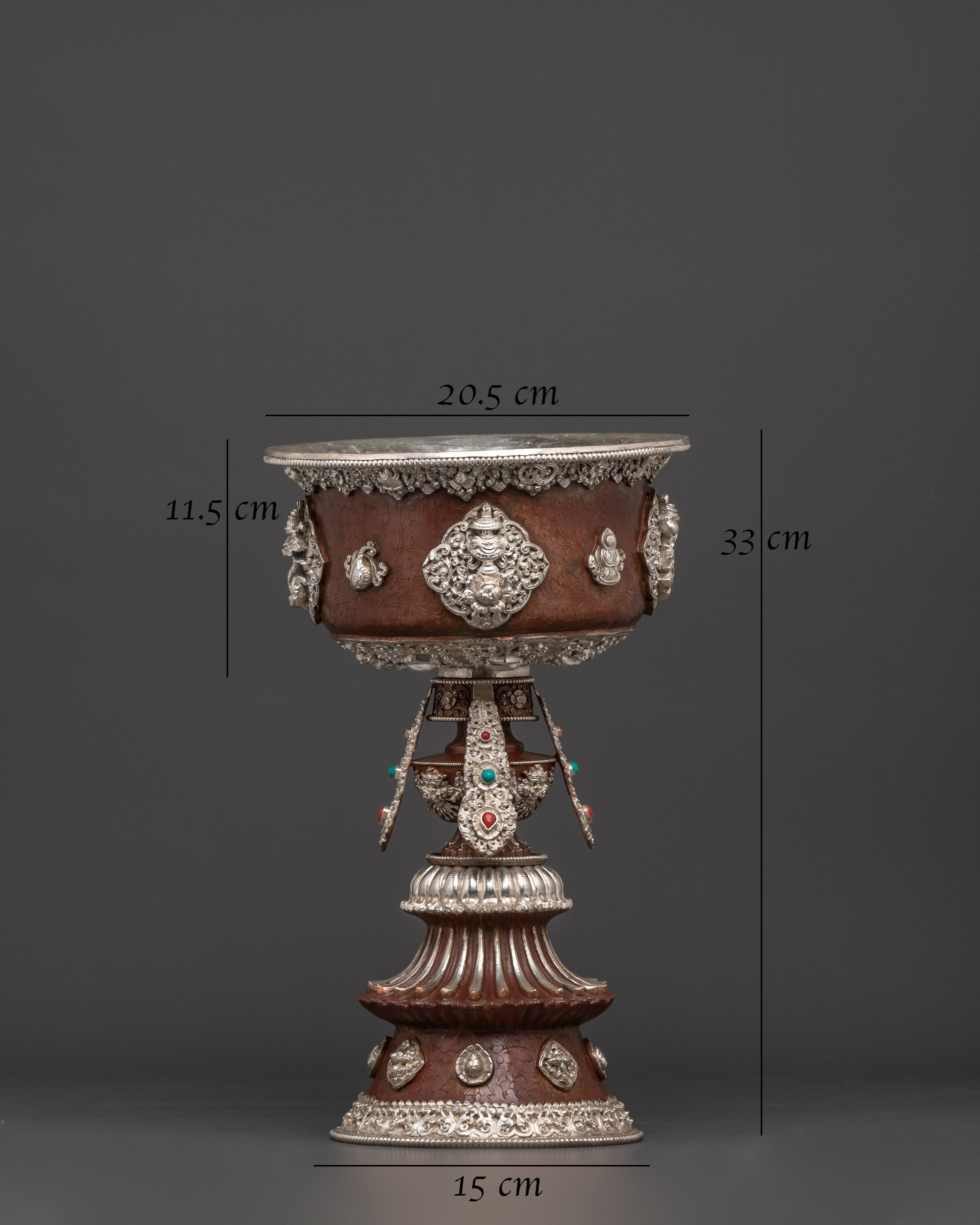 Religious Offering Butter Lamp Set | Handcrafted Tibetan Spiritual Altar Decor