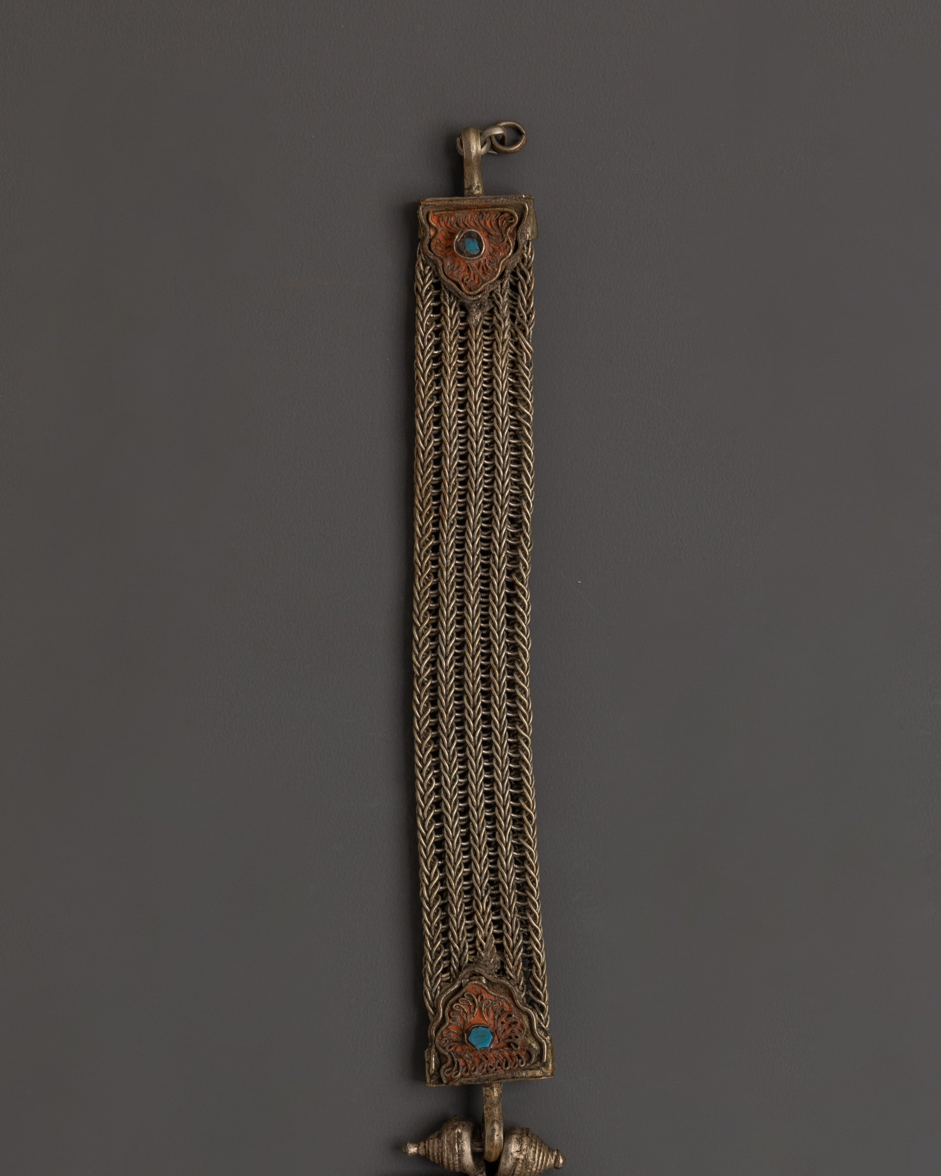 Handcrafted Tibetan Belt with Decorative Metal Studs