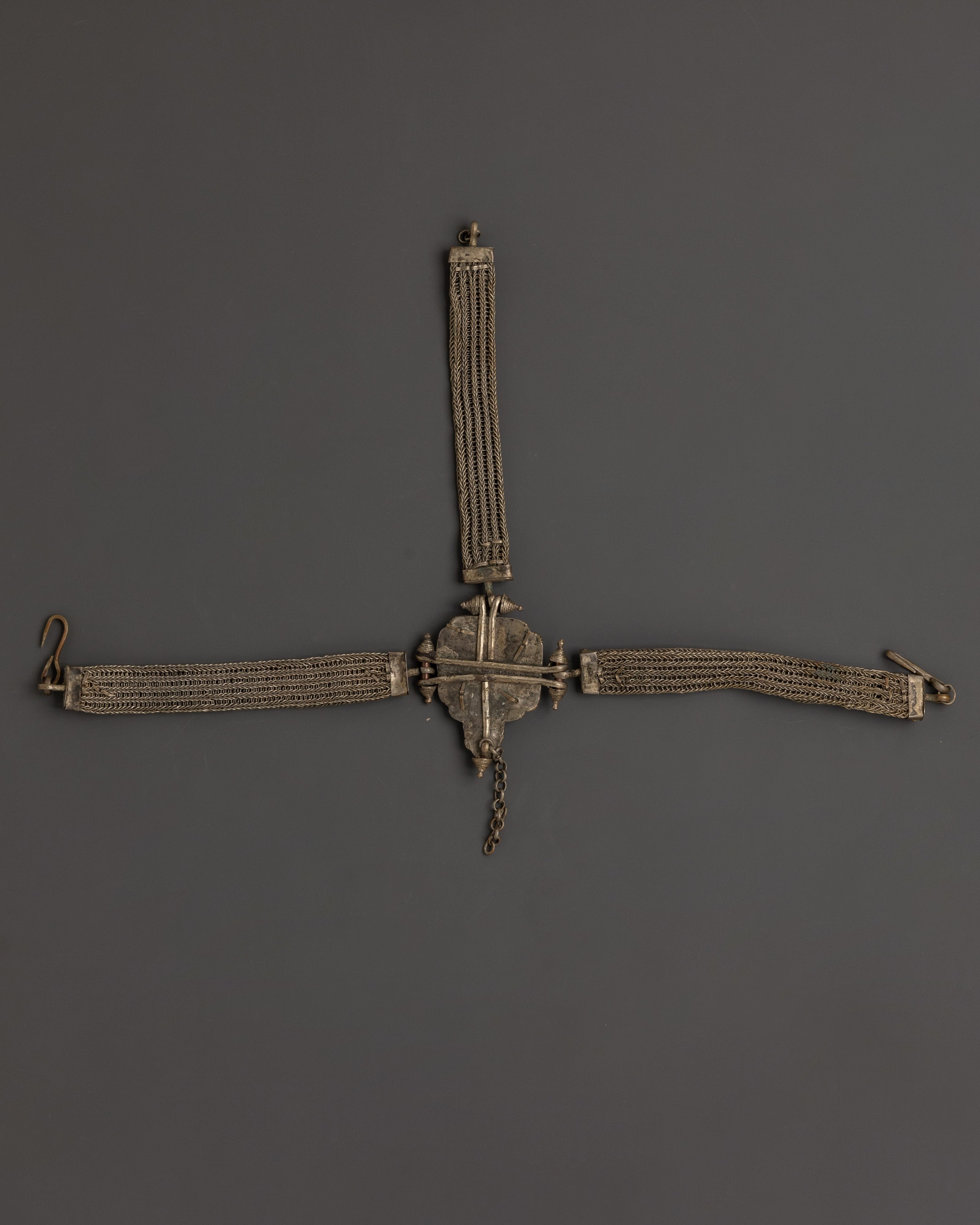 Handcrafted Tibetan Belt with Decorative Metal Studs