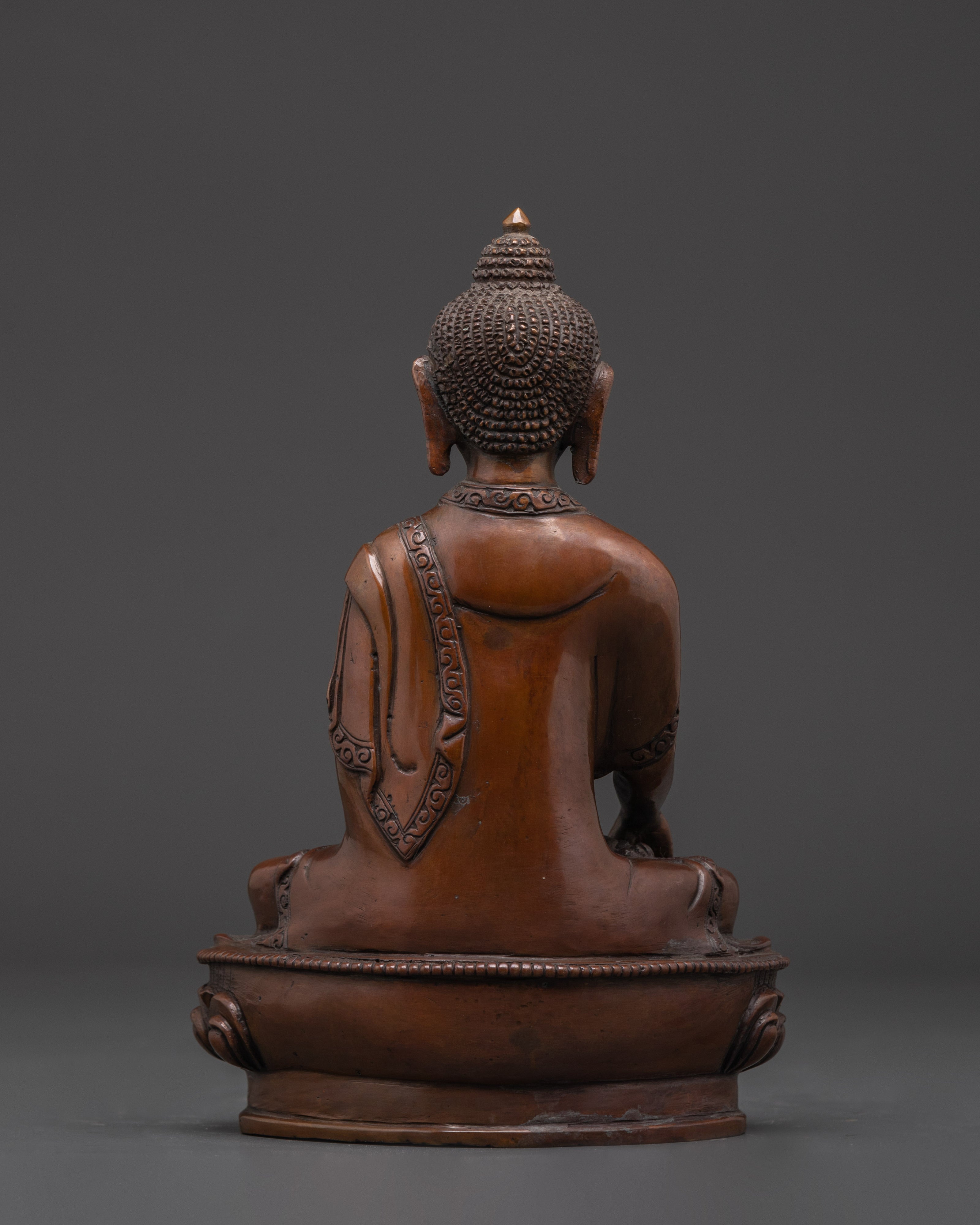 Handcrafted Oxidized Copper Shakyamuni Buddha Statue | Spiritual Enlightened One Decor