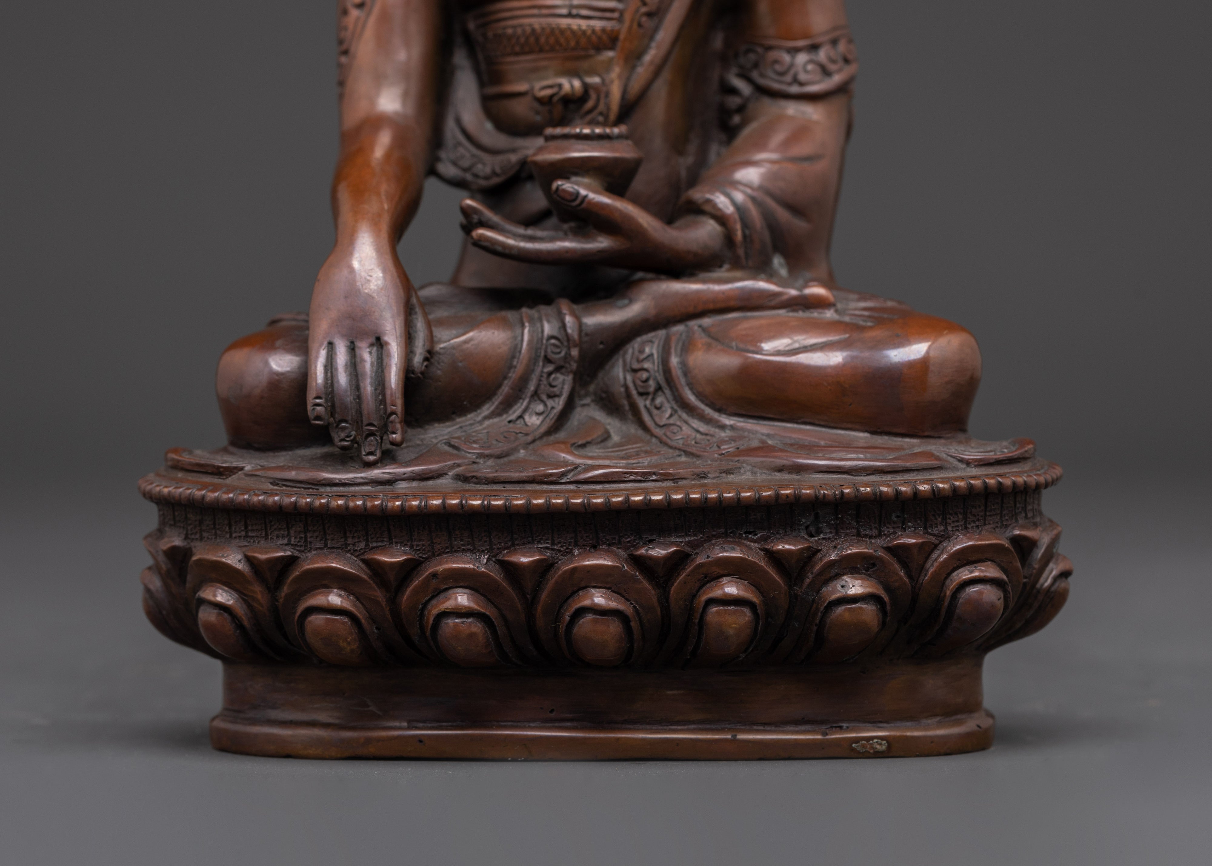 Handcrafted Oxidized Copper Shakyamuni Buddha Statue | Spiritual Enlightened One Decor