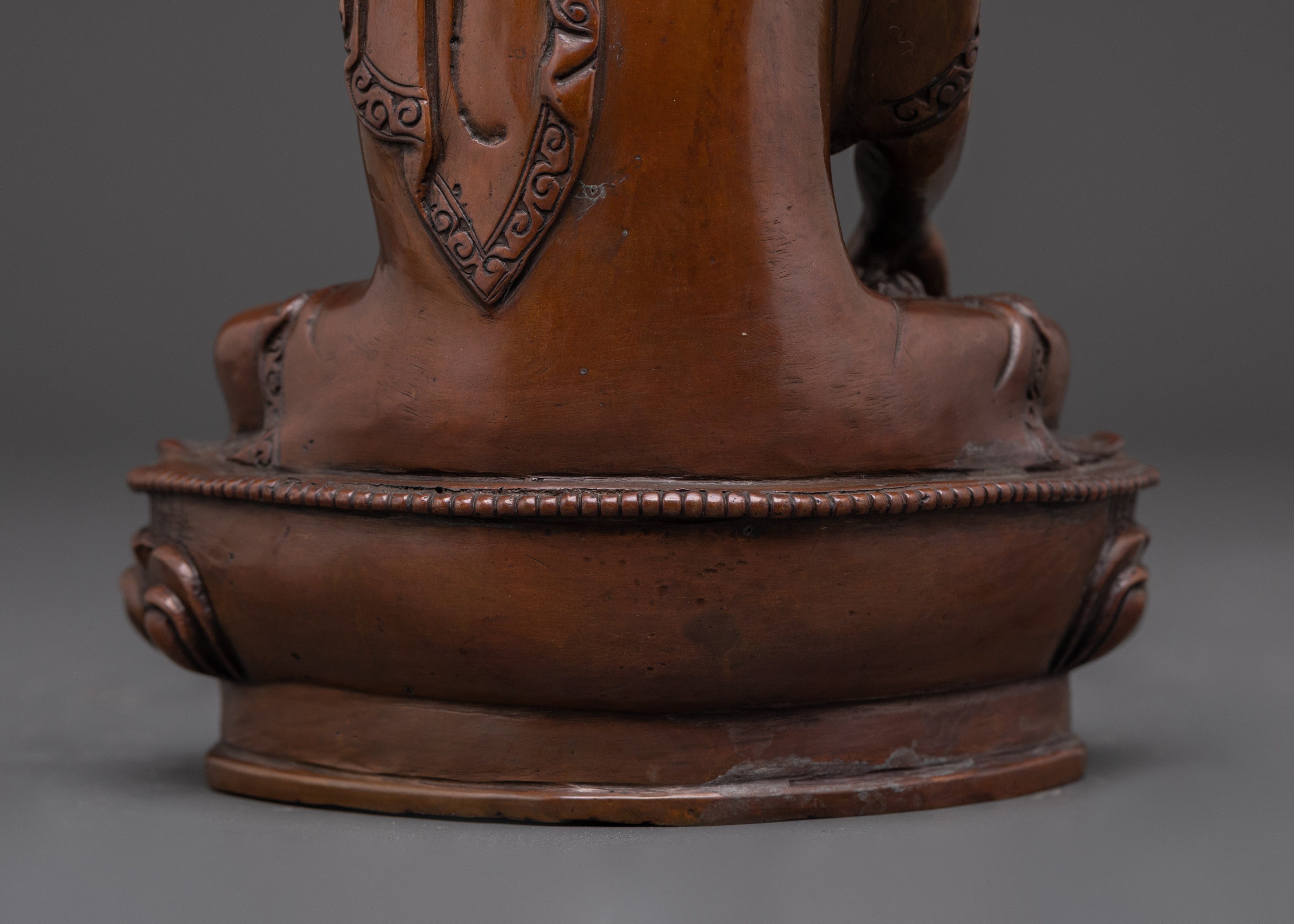 Handcrafted Oxidized Copper Shakyamuni Buddha Statue | Spiritual Enlightened One Decor