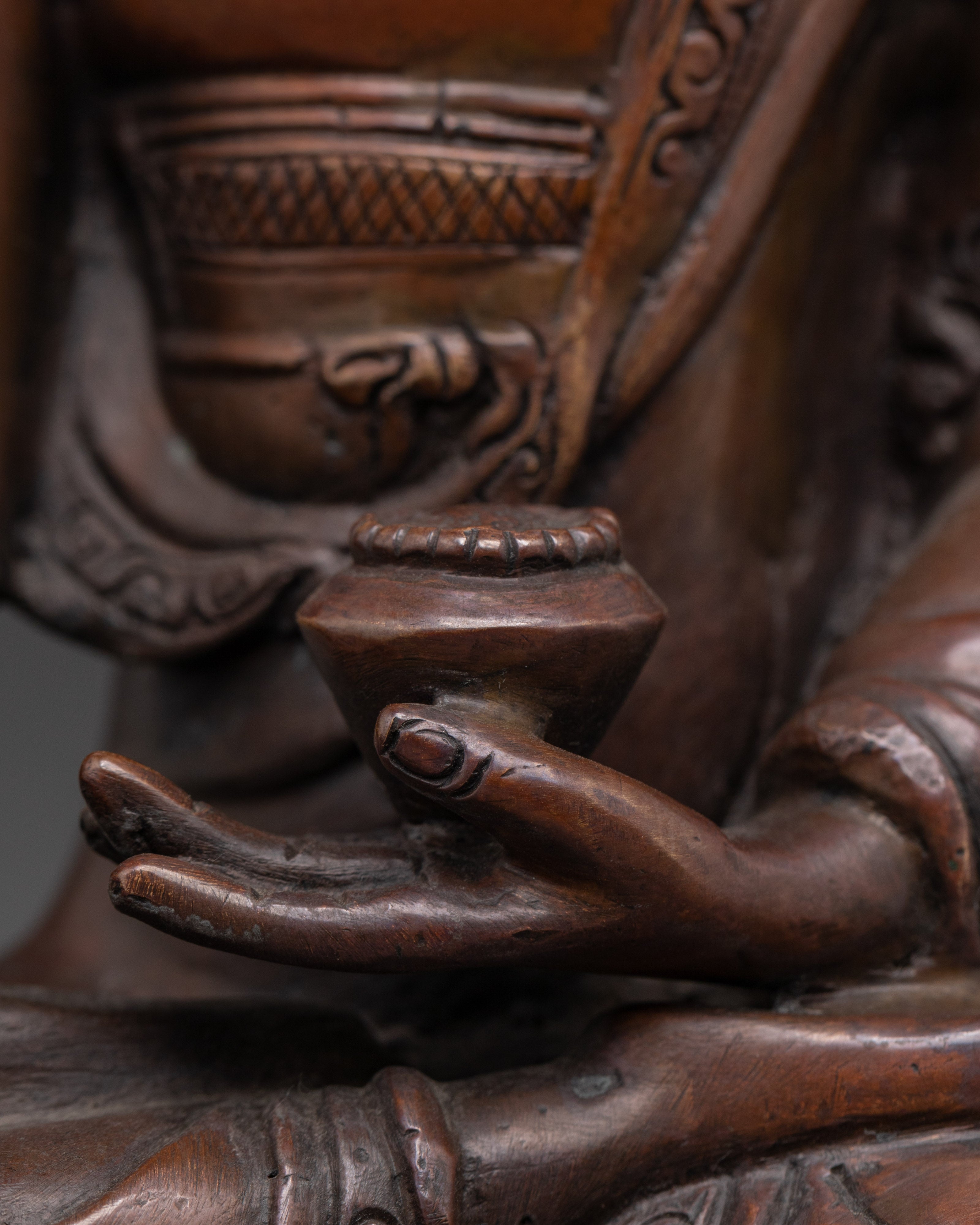 Handcrafted Oxidized Copper Shakyamuni Buddha Statue | Spiritual Enlightened One Decor