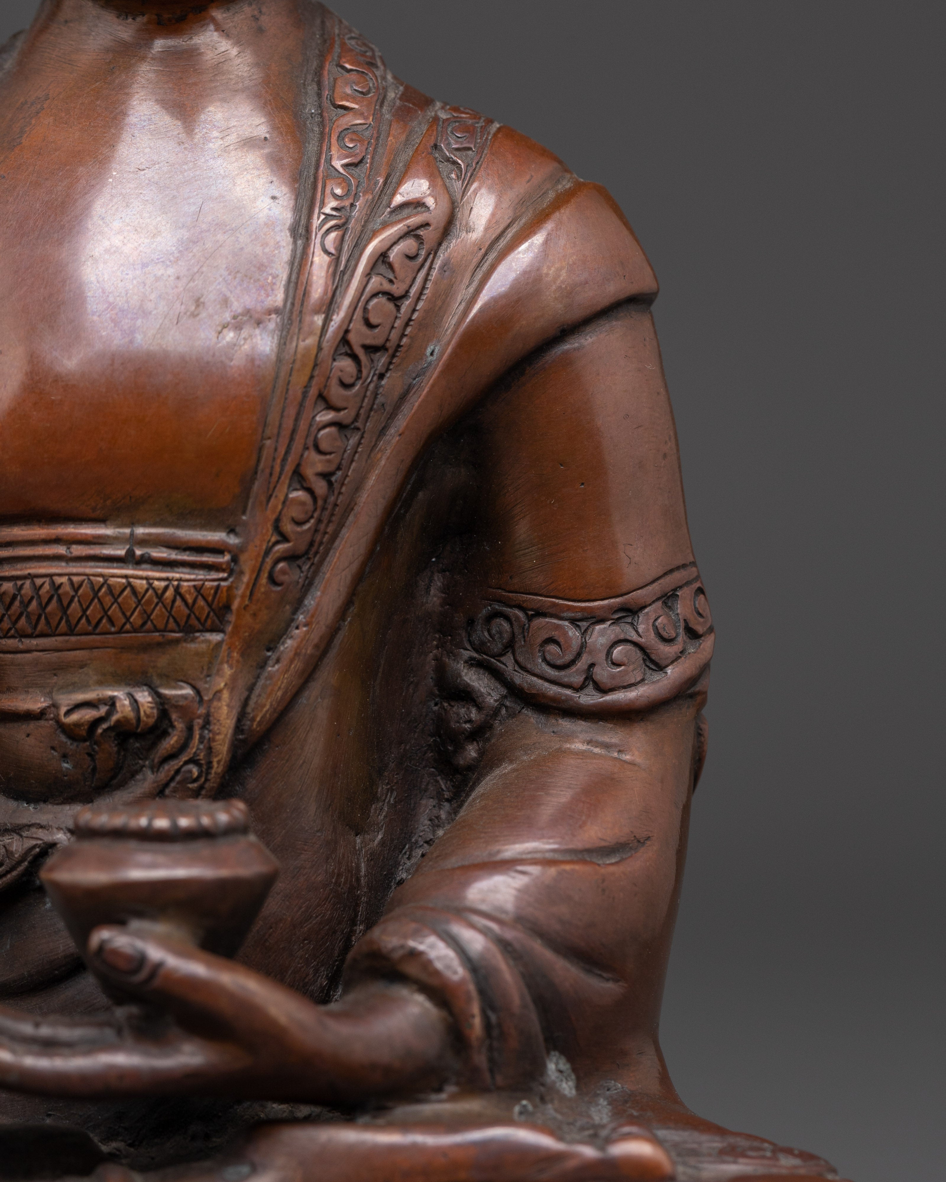 Handcrafted Oxidized Copper Shakyamuni Buddha Statue | Spiritual Enlightened One Decor