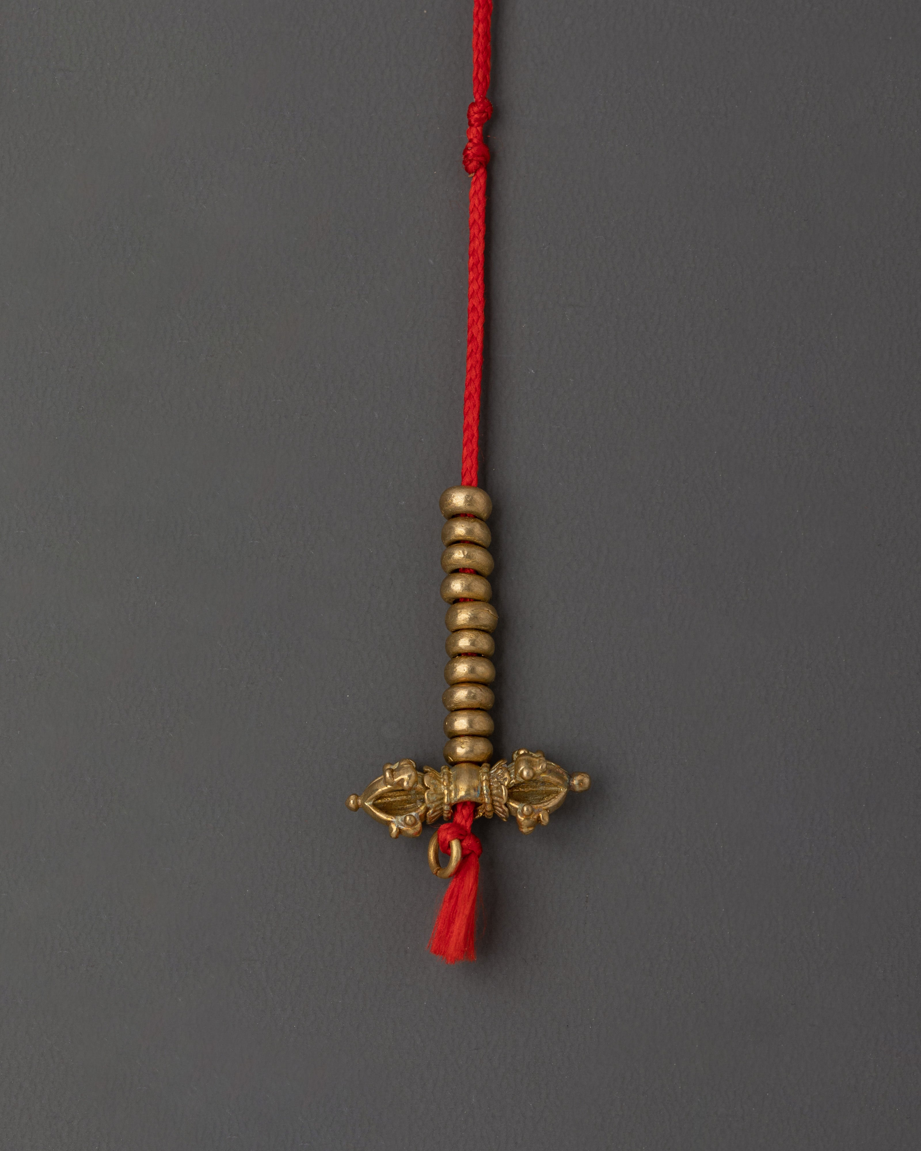 Handcrafted Colorful Tibetan Chupsel Pendant with Five Element Metals