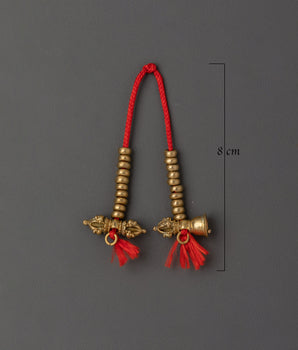 Handcrafted Colorful Tibetan Chupsel Pendant with Five Element Metals