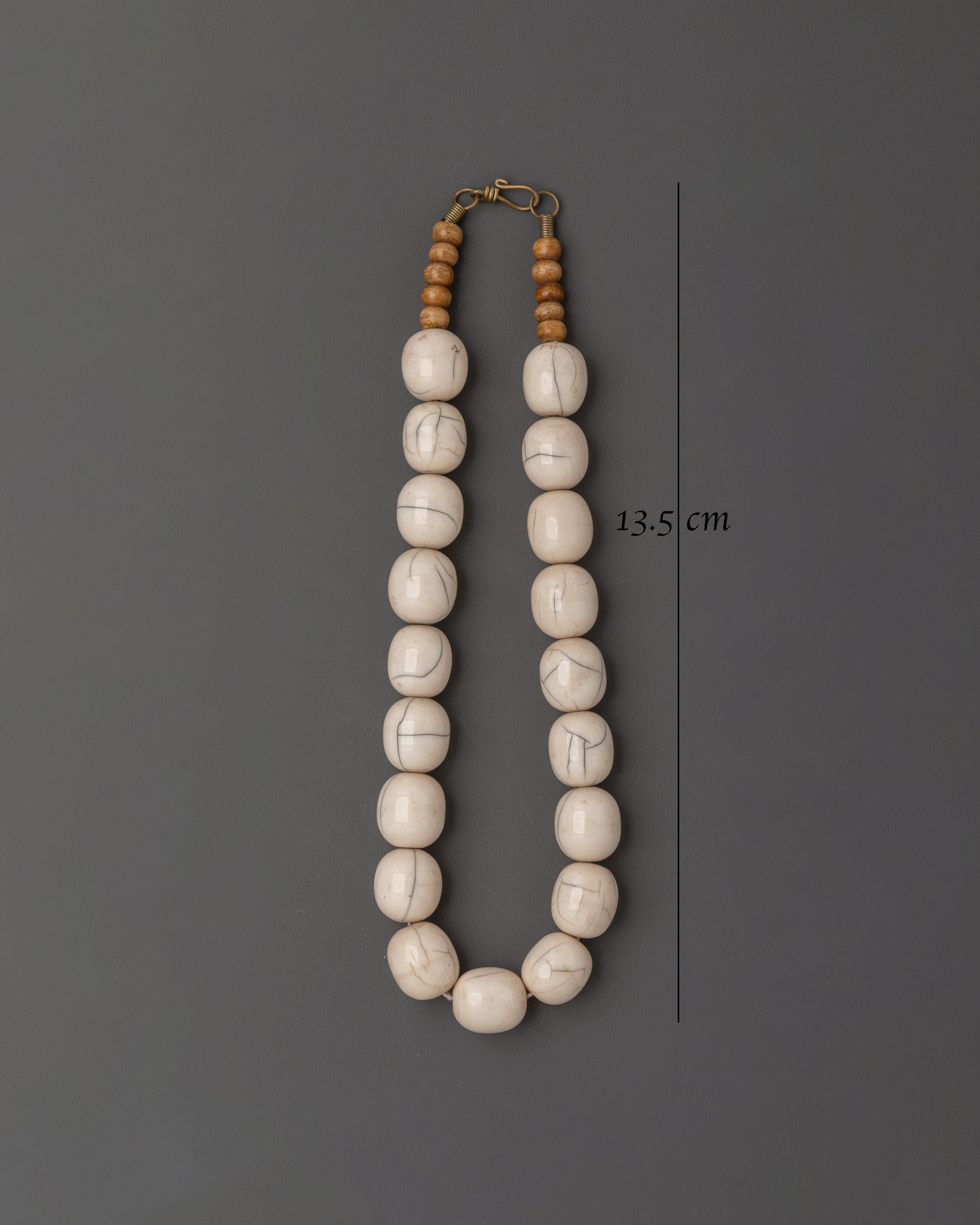 Tibetan White Beads Necklace | Handcrafted Mala for Meditation