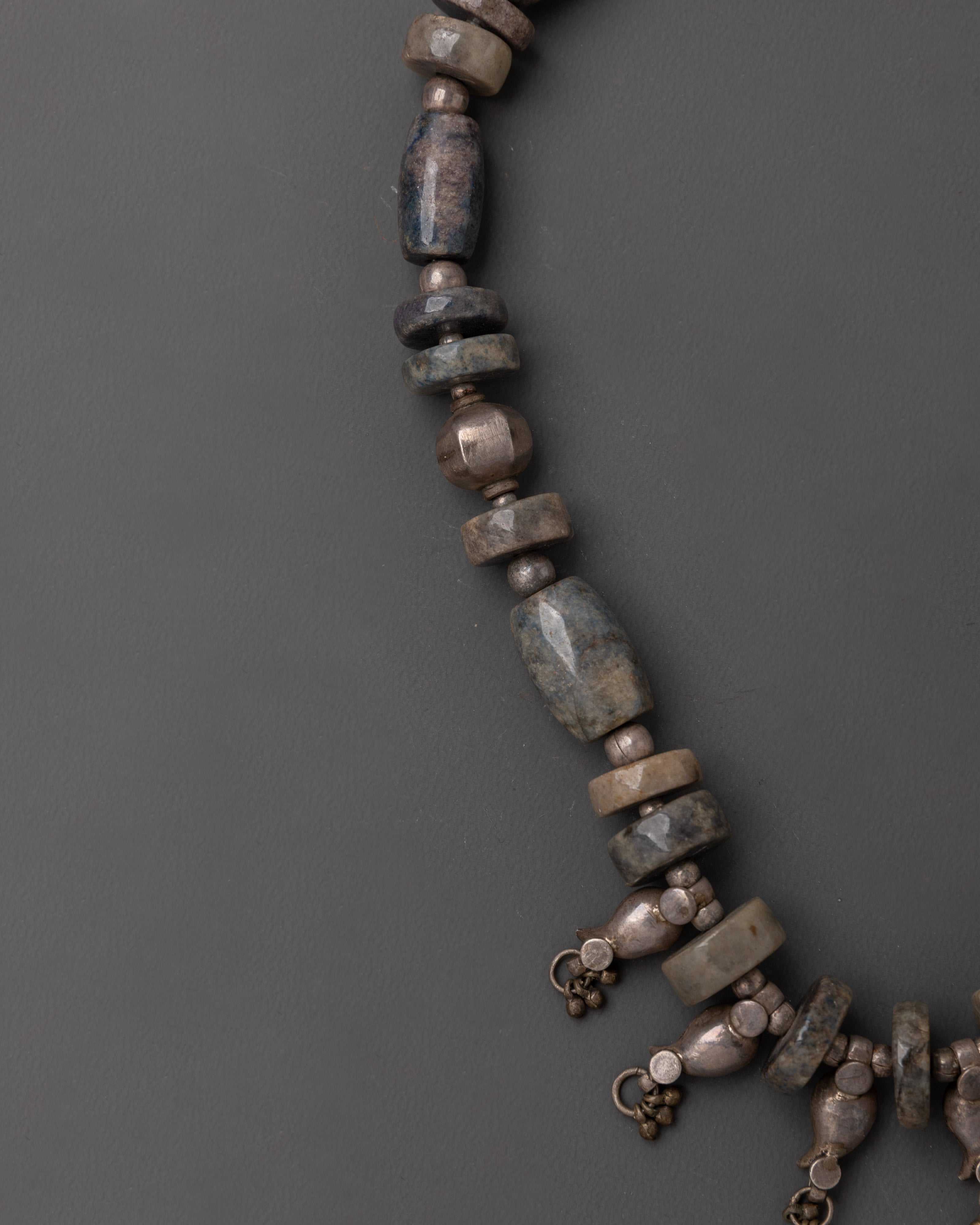 Tibetan Silver Necklace with Lapis Lazuli | Semi-Precious Stone Jewelry