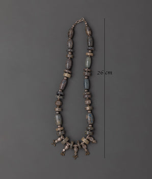 Tibetan Silver Necklace with Lapis Lazuli | Semi-Precious Stone Jewelry