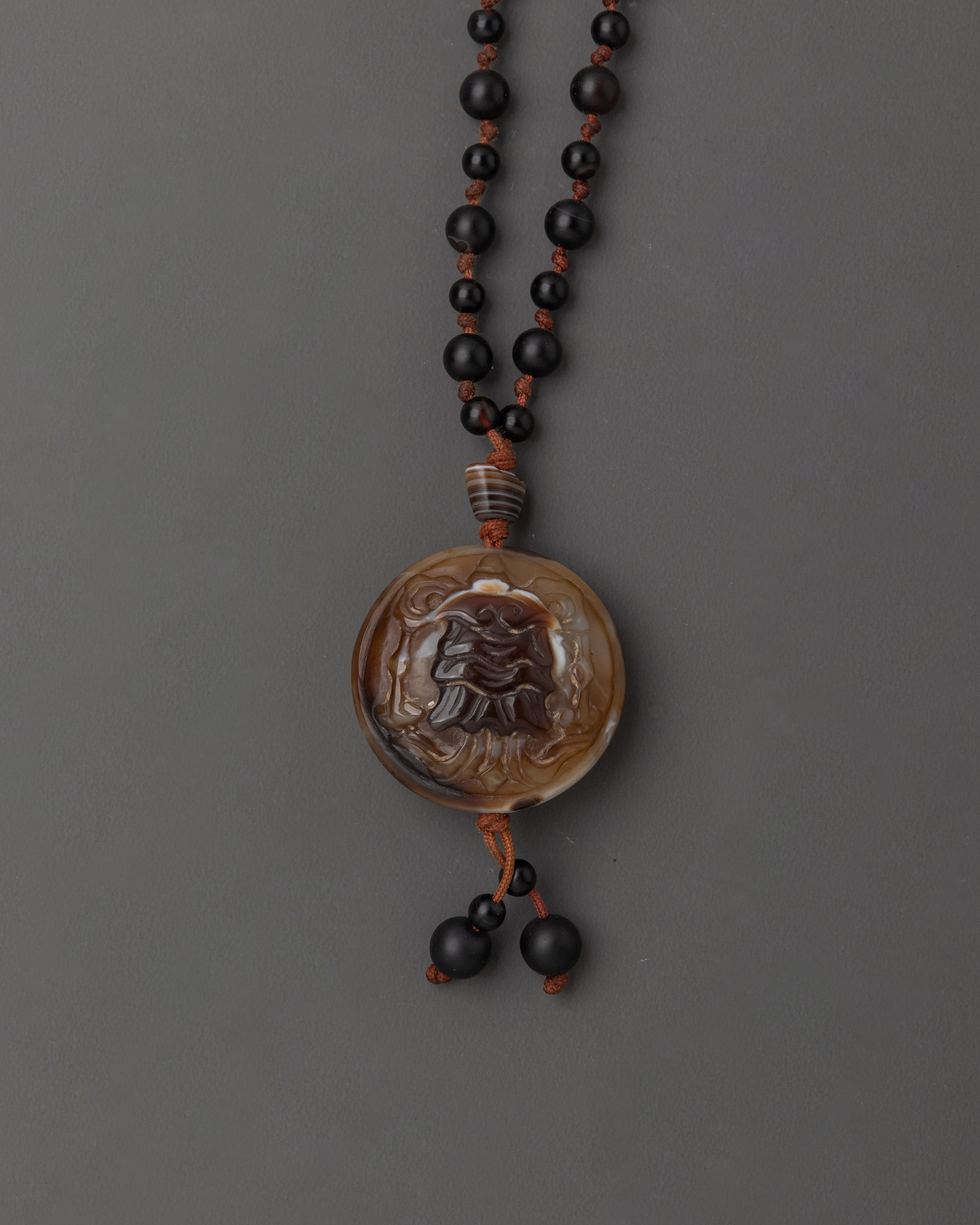 Tibetan Agate Mala Necklace | A Sacred Tool for Meditation