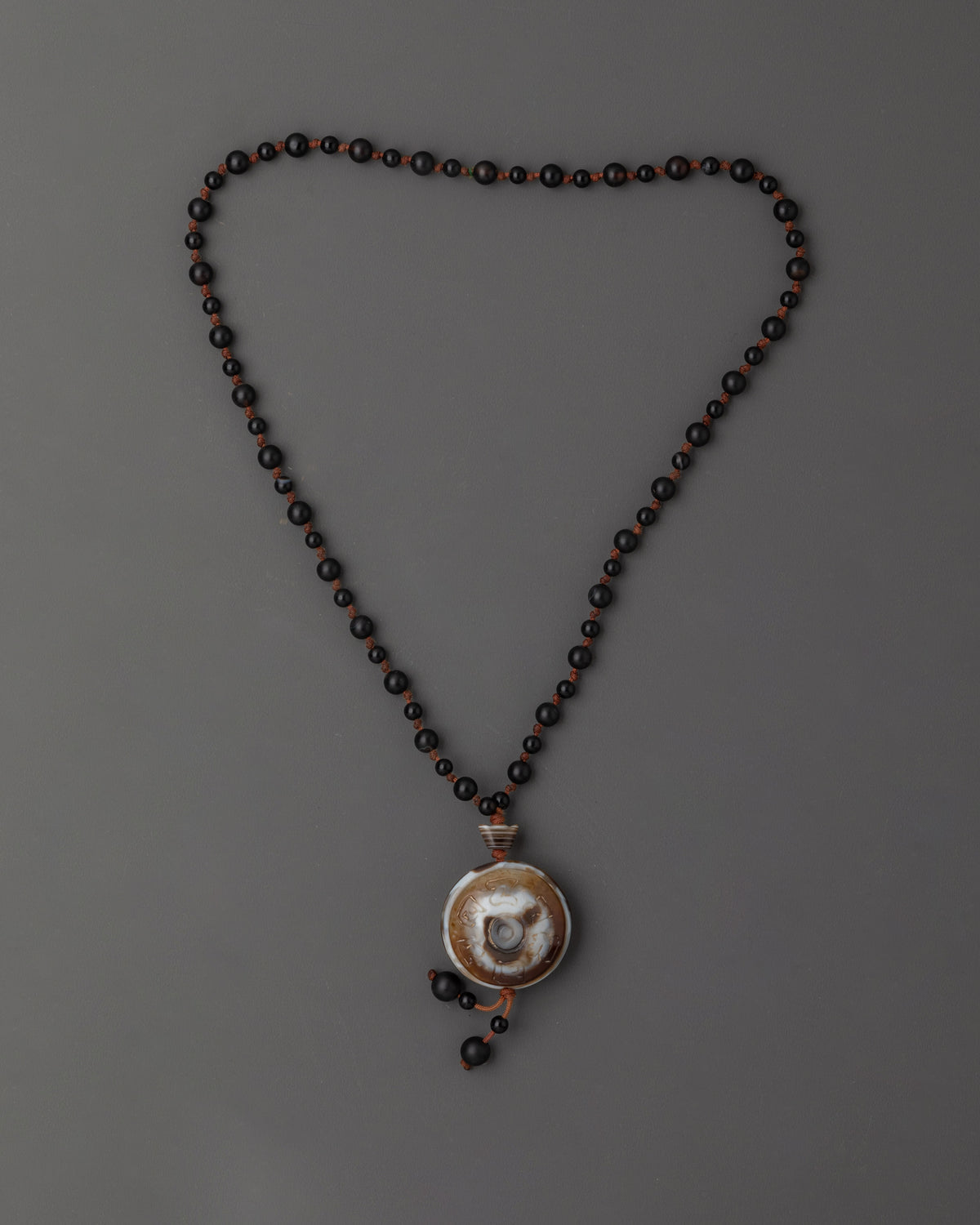 Tibetan Agate Mala Necklace | A Sacred Tool for Meditation