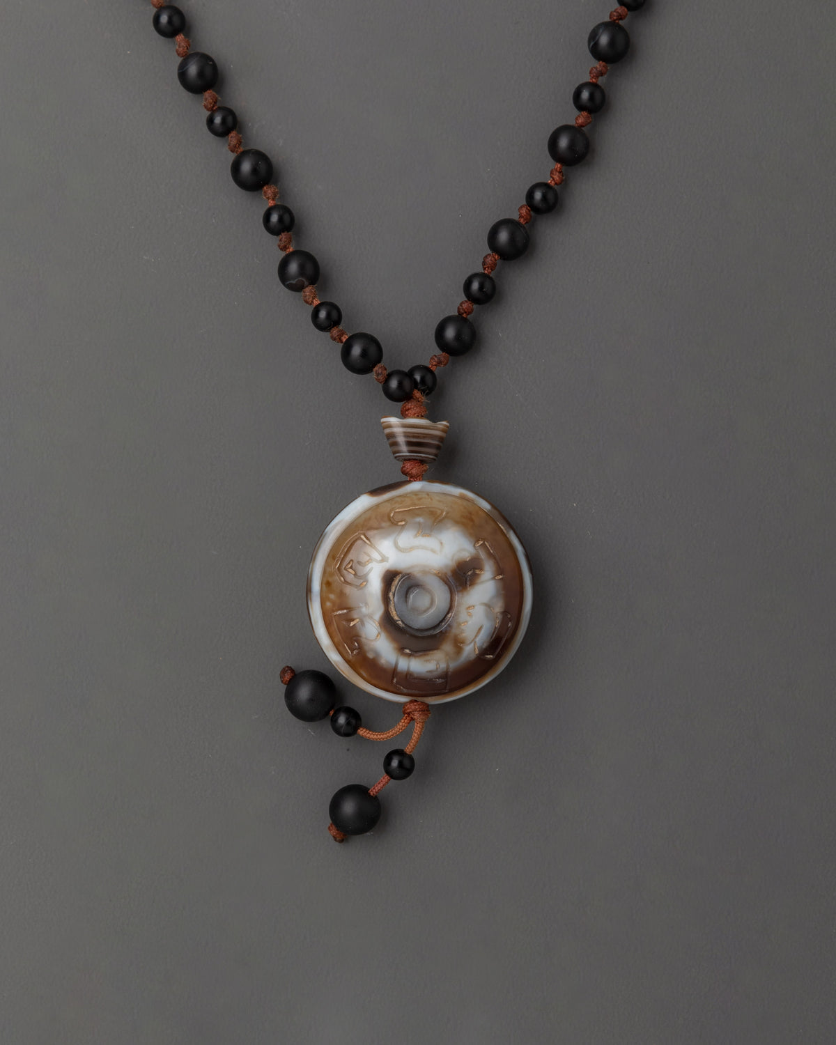 Tibetan Agate Mala Necklace | A Sacred Tool for Meditation