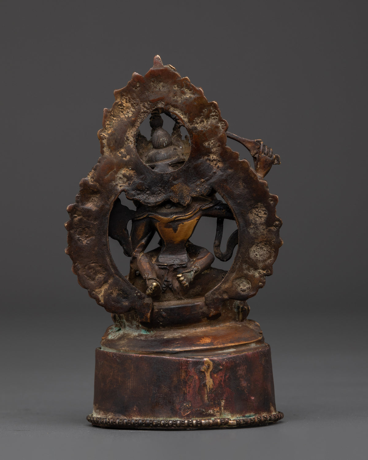 Manjushri With Consort Statue | Oxidized Copper