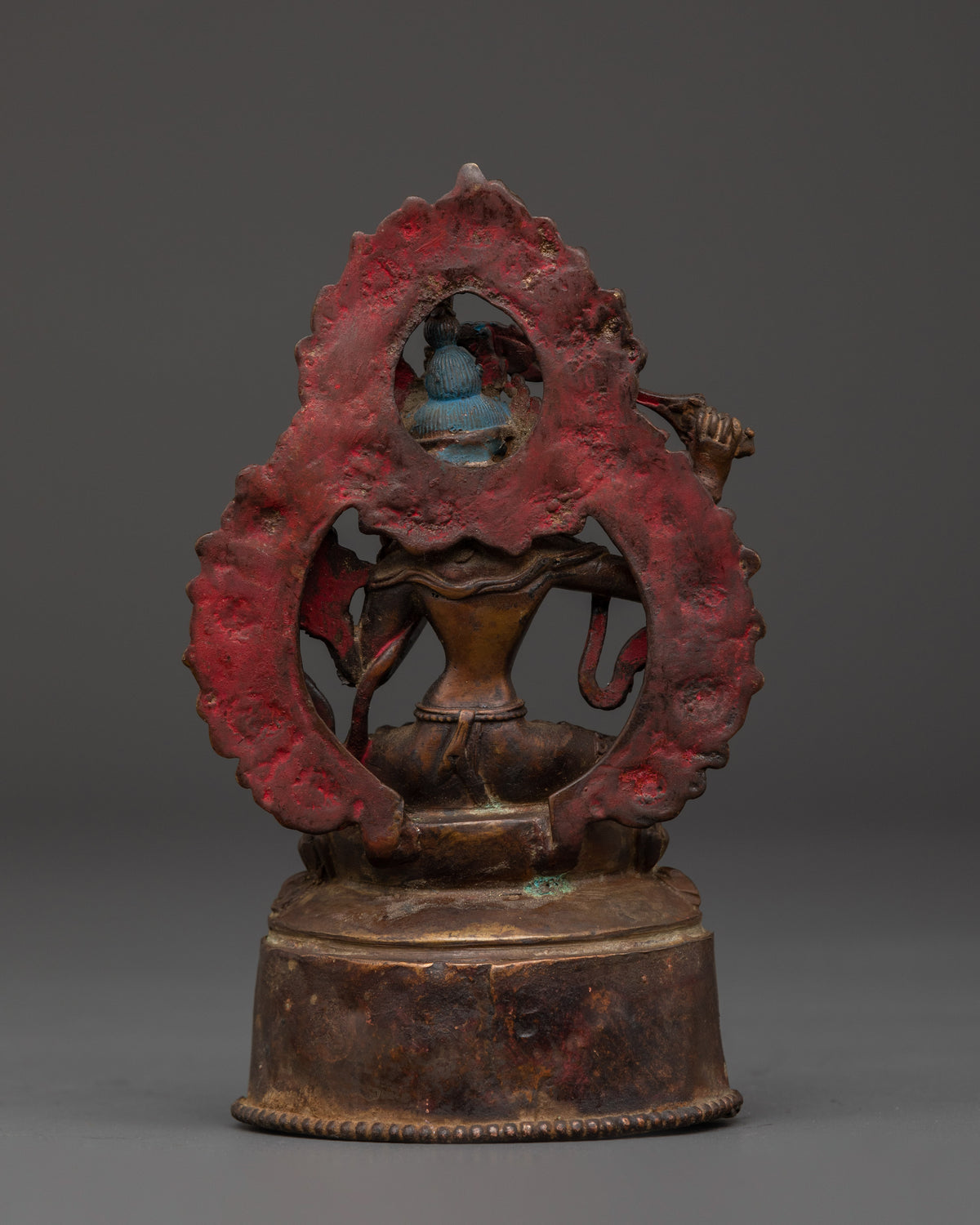Manjushri Buddhist Deity Sculpture | Oxidized Copper Art