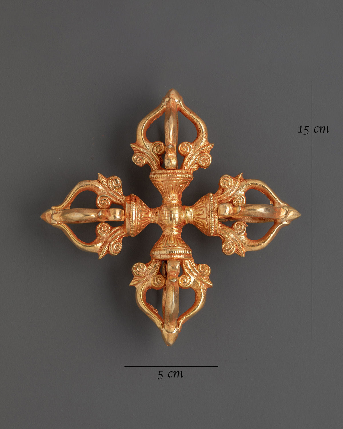 Bishwo Vajra Buddhist Ritual Tool | Gold Plated Copper