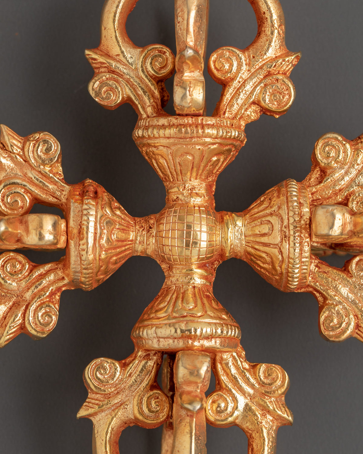 Bishwo Vajra Buddhist Ritual Tool | Gold Plated Copper