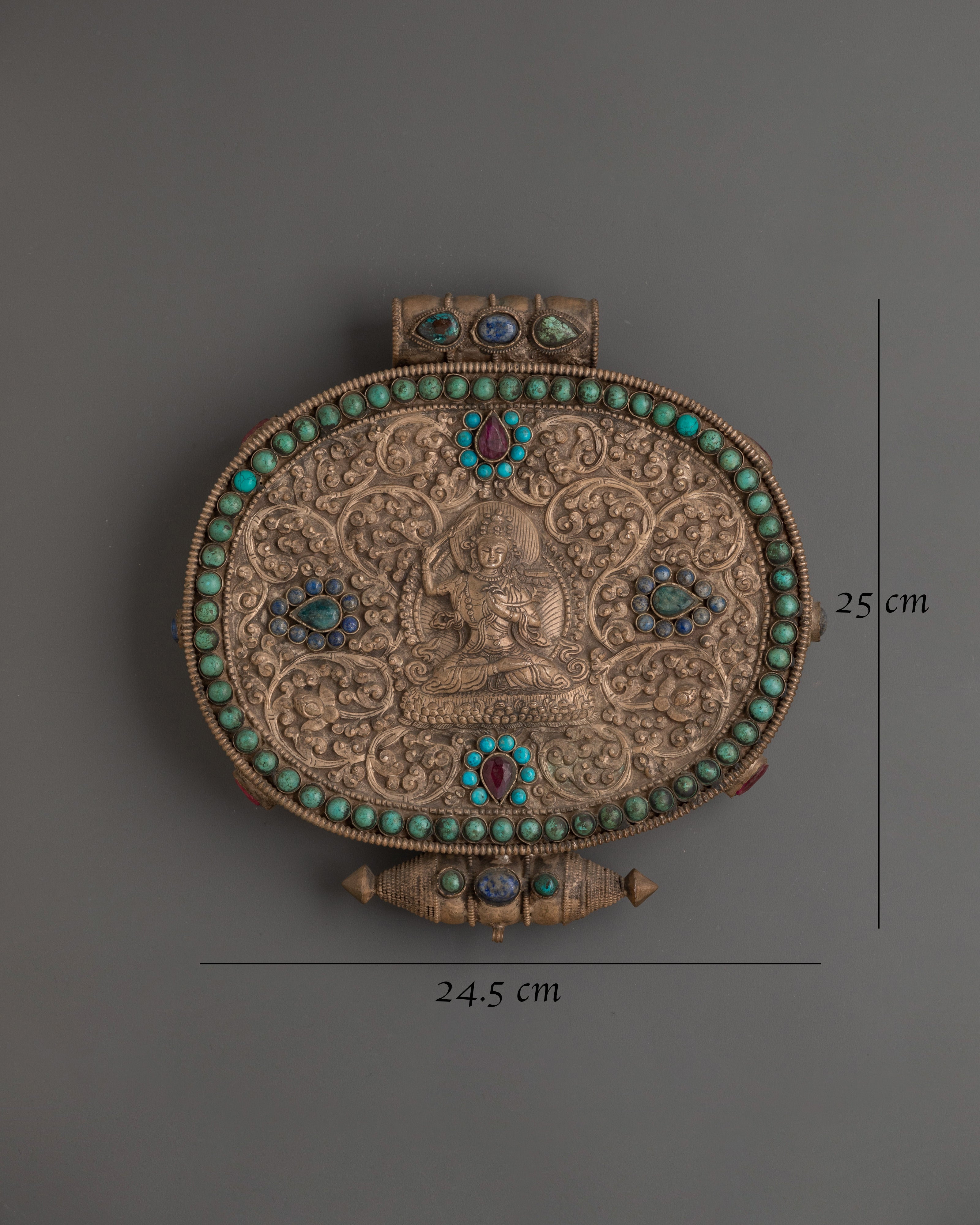 Tibetan Sacred Ghau Box | Traditional Tibetan Ghau Prayer Box