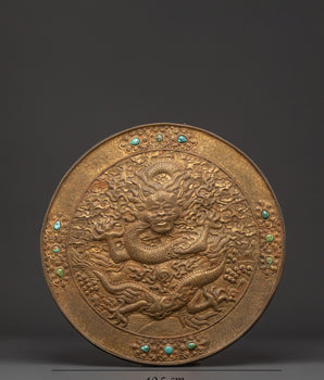 Handcrafted Brass Wall Hanging | Dragon Carved Sacred Wall Hanging