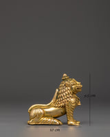 Handmade Lion Set Sculpture 