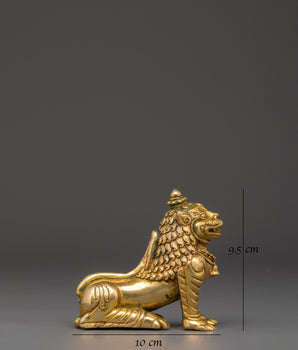 Handmade Lion Set Sculpture 