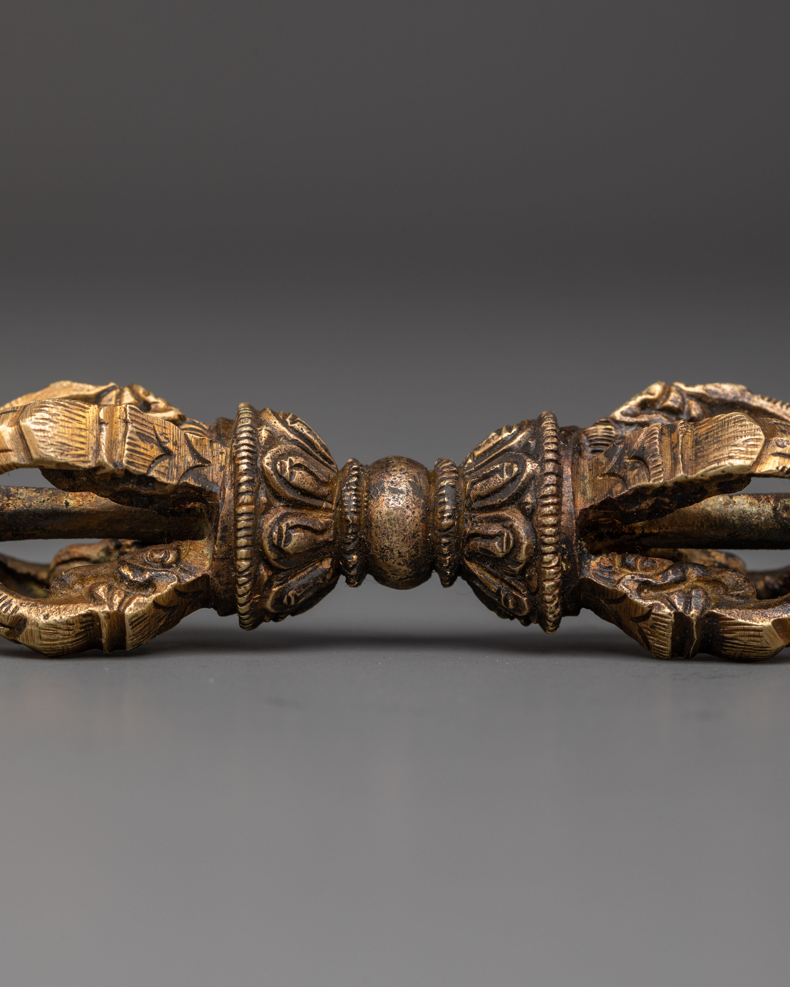 Brass Tibetan Bell & Vajra Set | Sacred Meditation Tools