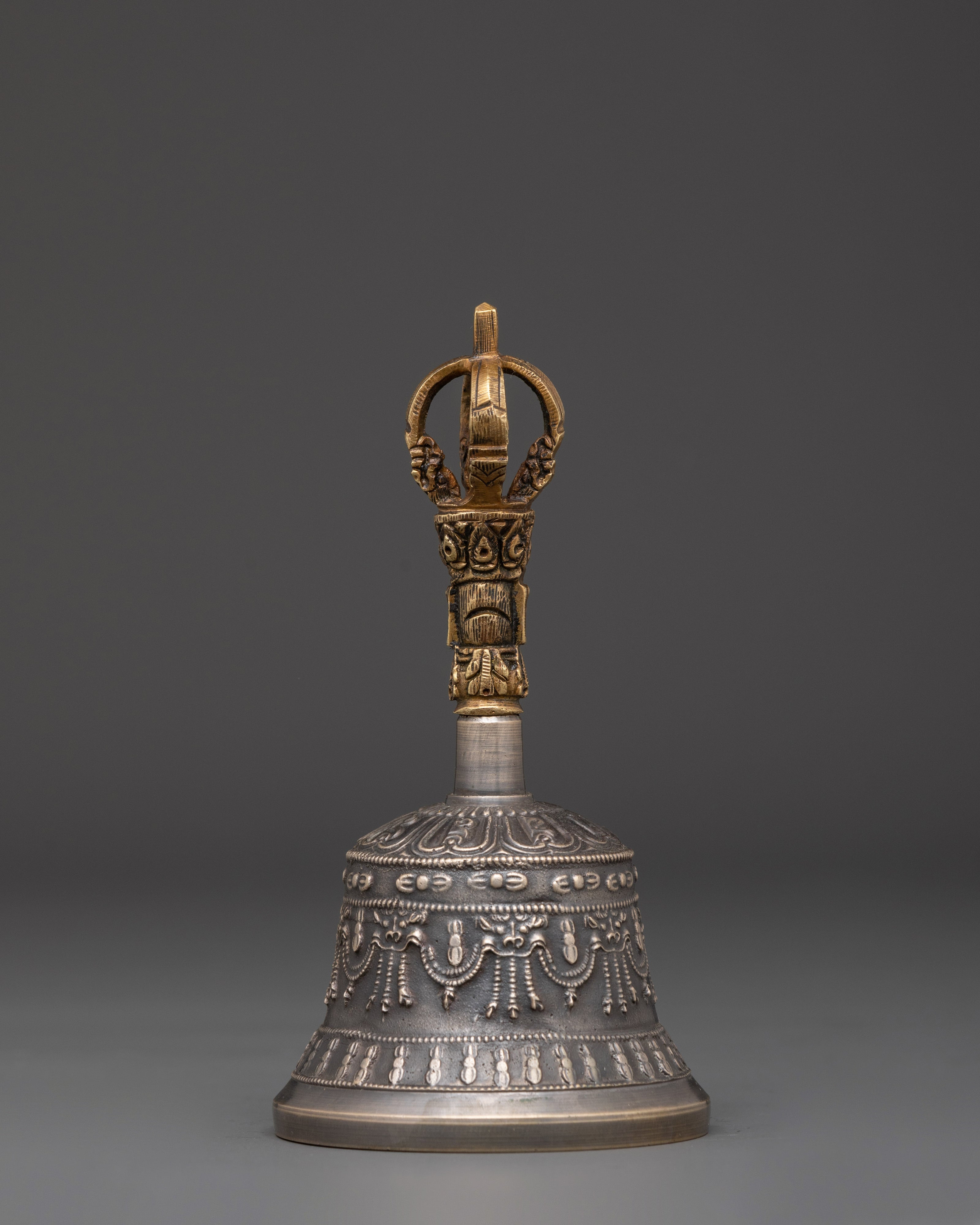 Brass Tibetan Bell & Vajra Set | Sacred Meditation Tools