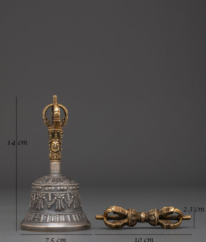 Brass Tibetan Bell & Vajra Set | Sacred Meditation Tools