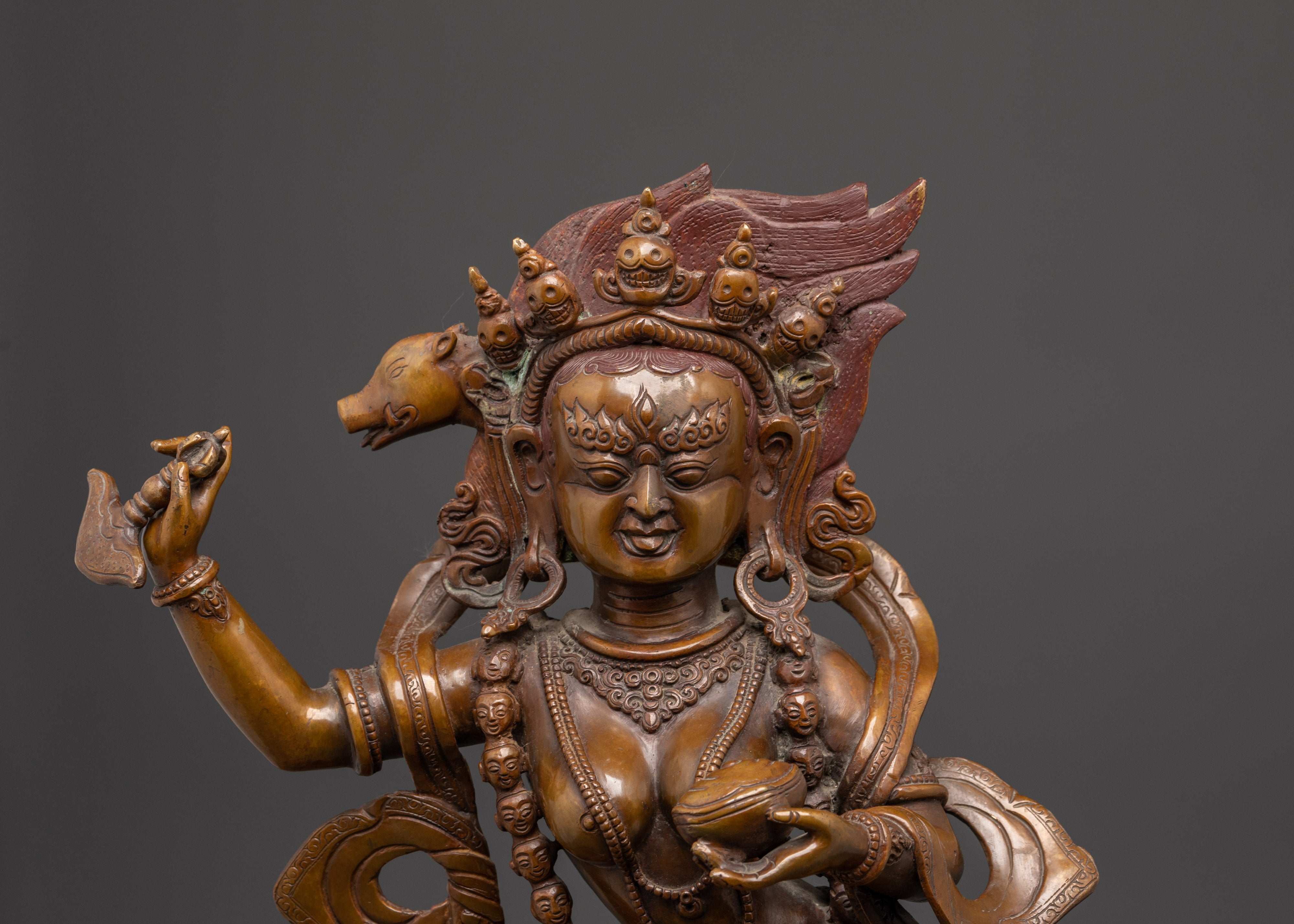 Dorje Phagmo Wrathful Deity Statue | Symbol of Resilience and Spiritual Strength