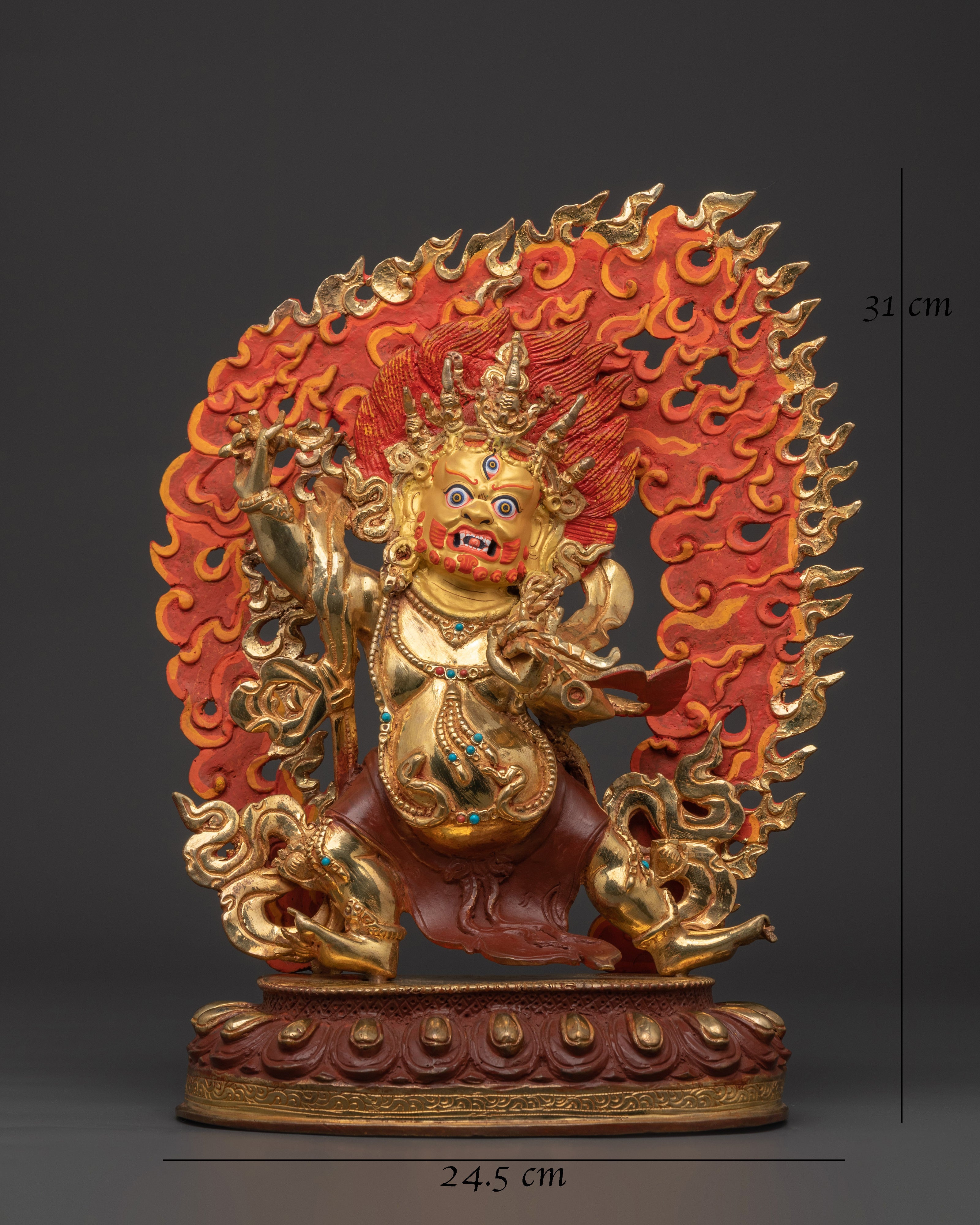 Tibetan Deity Chana Dorje Statue | Sculpture for Strength, Protection, and Empowerment