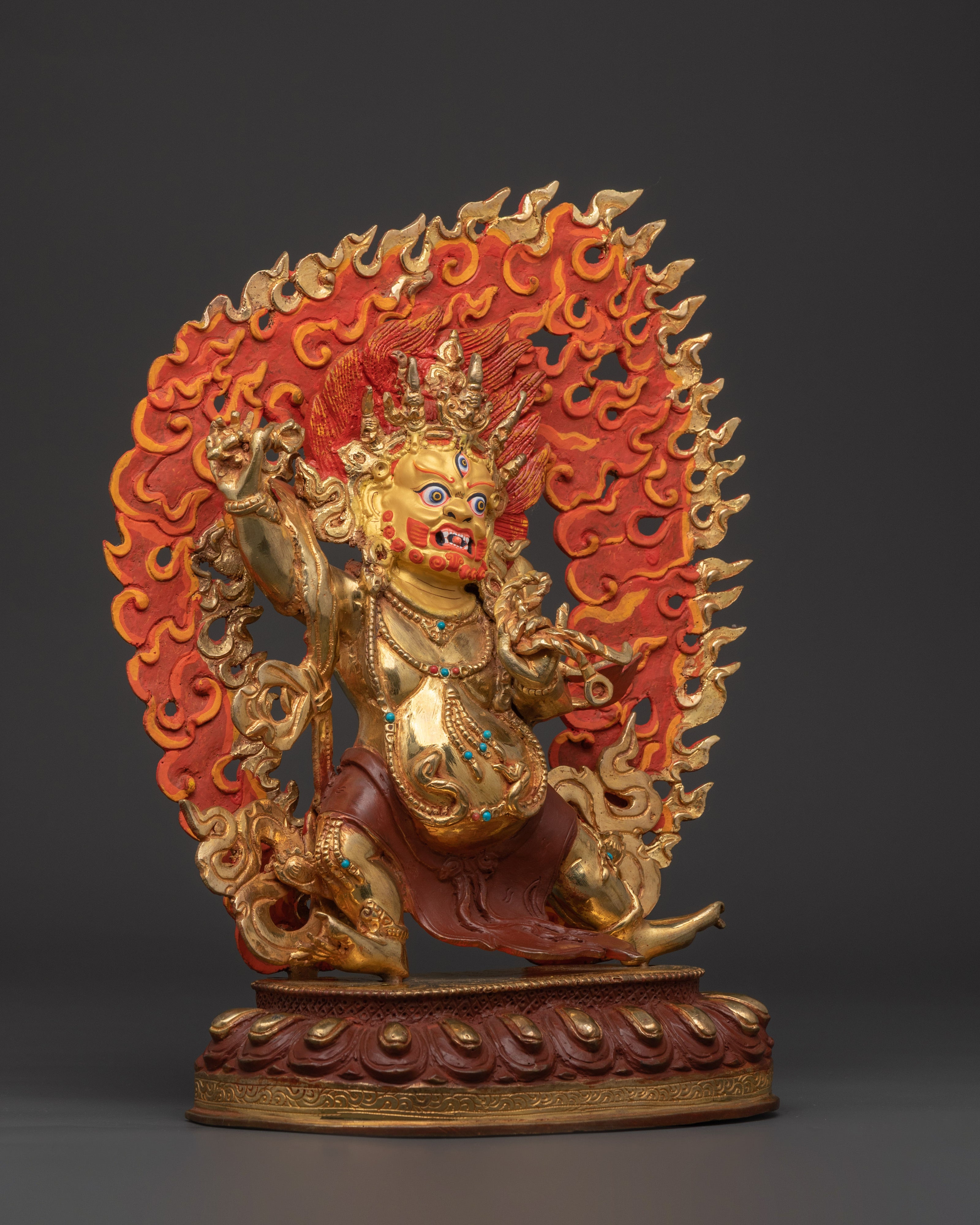 Tibetan Deity Chana Dorje Statue | Sculpture for Strength, Protection, and Empowerment