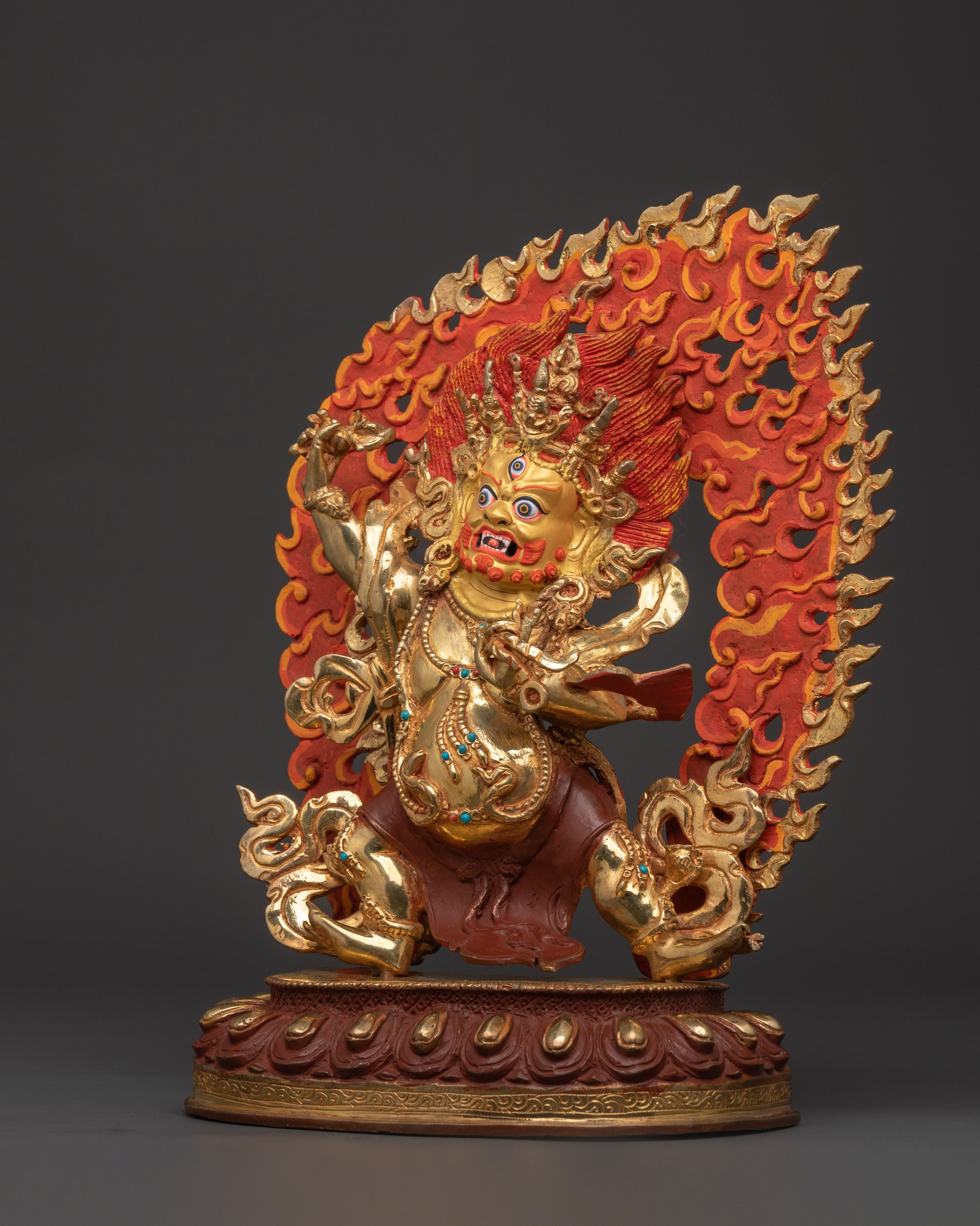 Tibetan Deity Chana Dorje Statue | Sculpture for Strength, Protection, and Empowerment