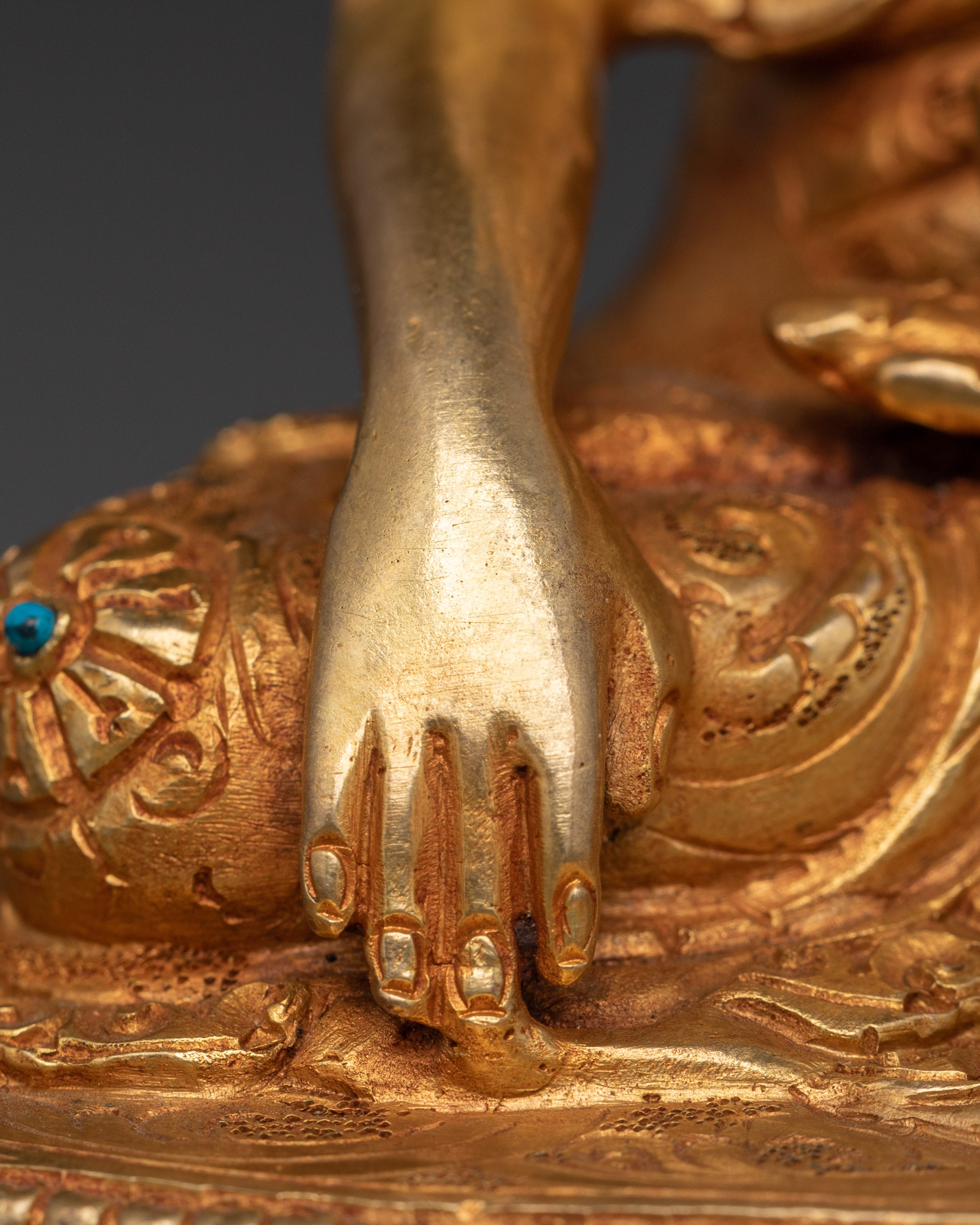 Himalayan Shakyamuni Buddha Statue | Handcrafted Gold-Plated Buddhist Figure
