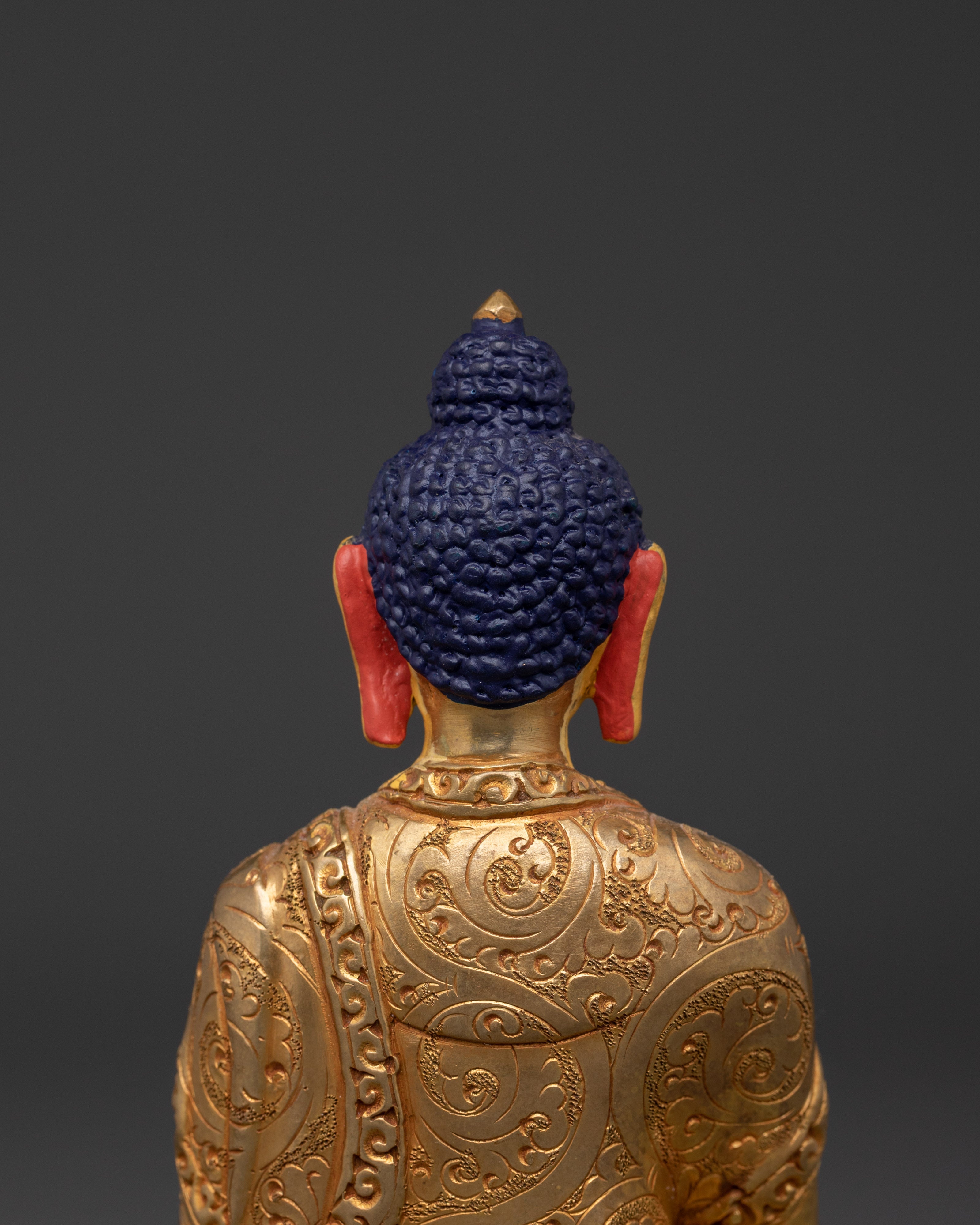 Himalayan Shakyamuni Buddha Statue | Handcrafted Gold-Plated Buddhist Figure