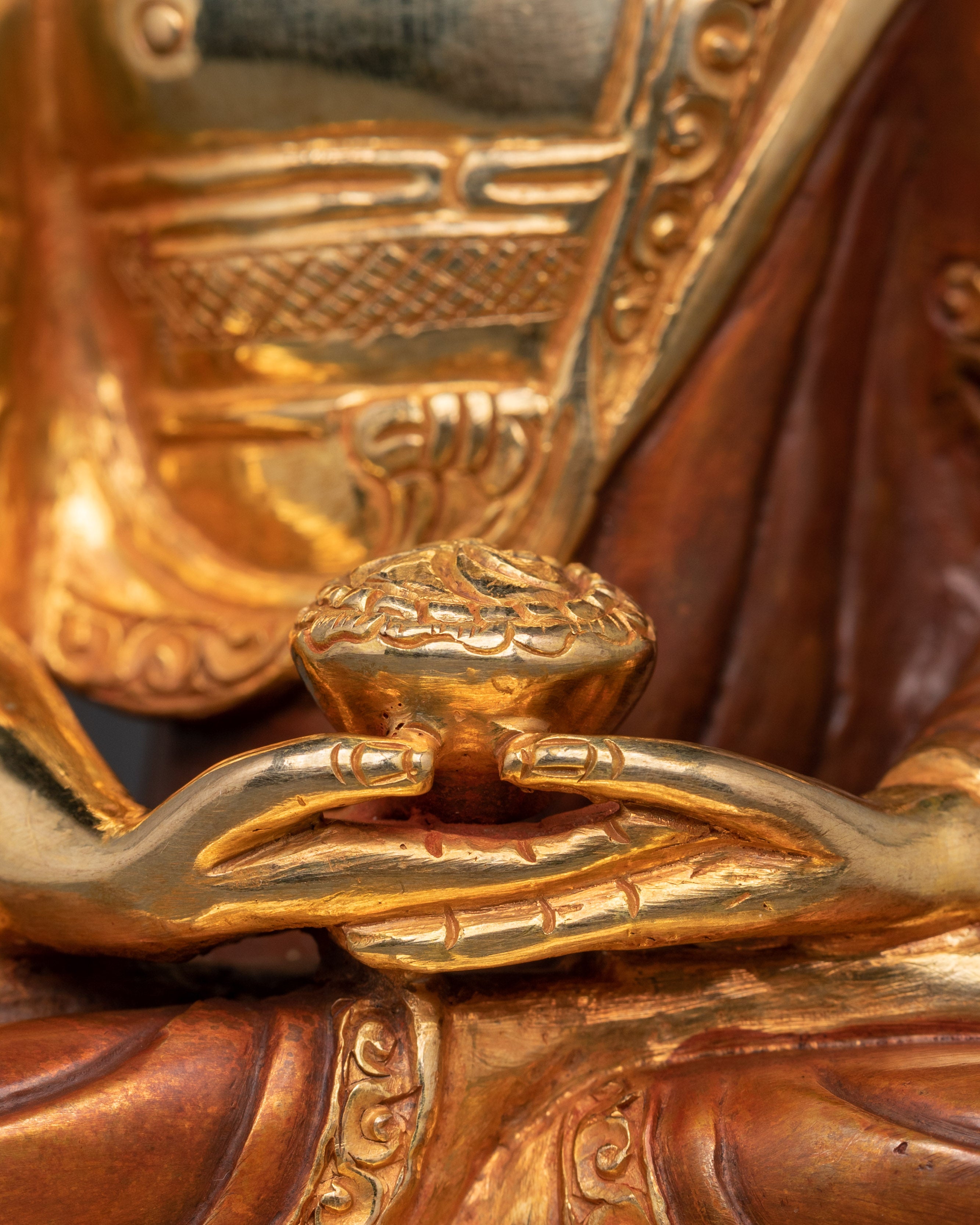 Himalayan Amitabha Buddha Statue | Copper Body with Gold Plating